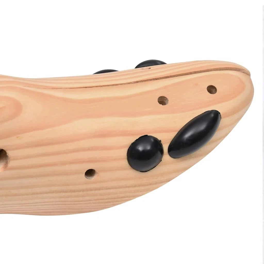 Tendiscarpe in legno di pino massiccio, regolabile, misura 41-46, con 12 fori e 8 sfere per alleviare i punti di pressione, per uomo e donna, assorbe l'umidità