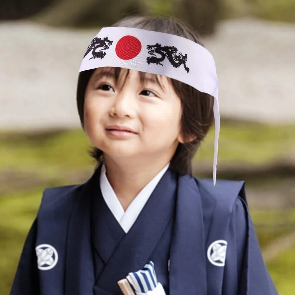 Alipis 2 Fasce Giapponesi Chef Sushi Hachimaki Per Karate Bandana Chef Sushi Cravatta In Costume Cerchio Capelli Drago Per Il Karate Halloween Sushi Stile A