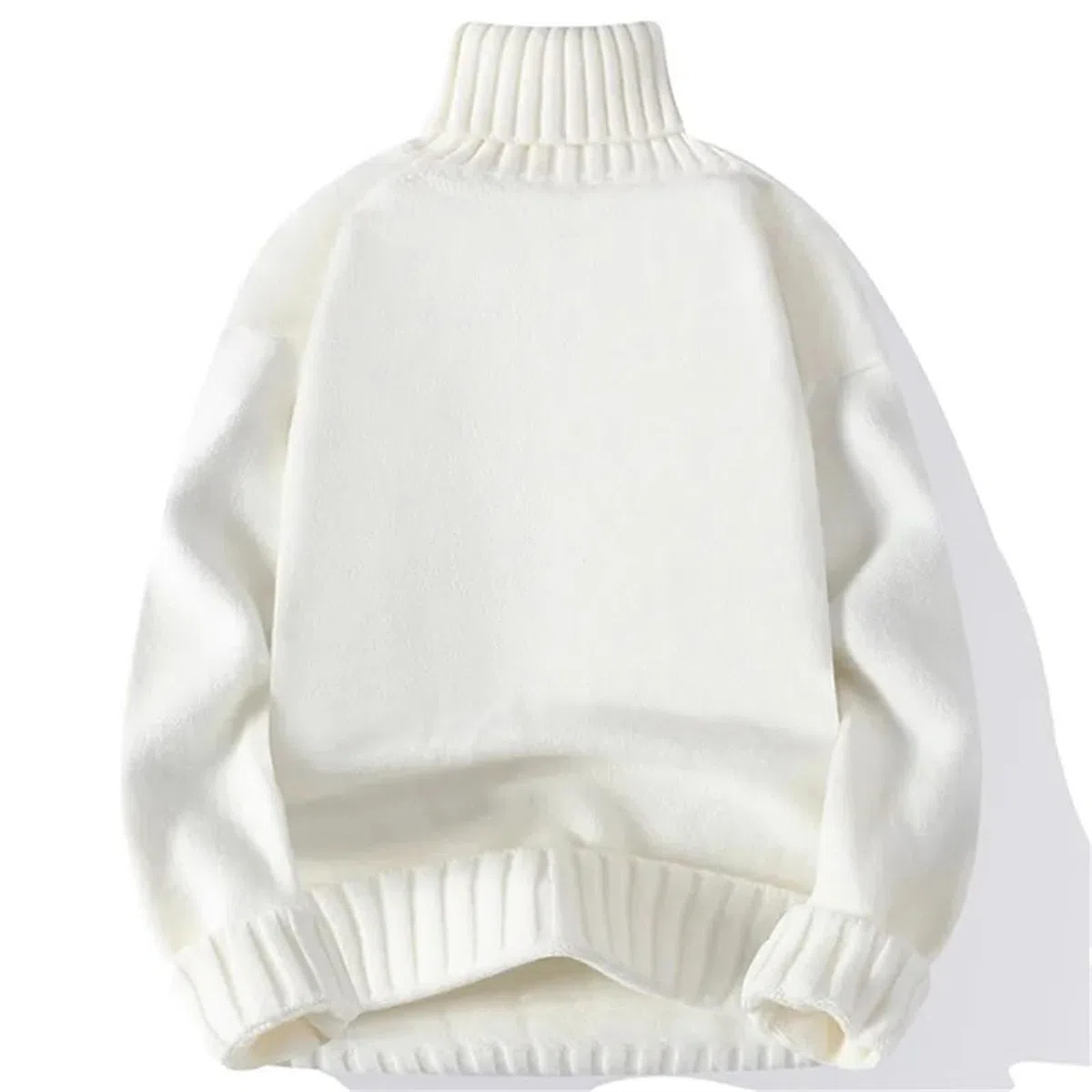 Maglione da uomo a collo alto casual tinta unita maglione lavorato a maglia autunno e inverno maglione caldo e morbido per gli uomini