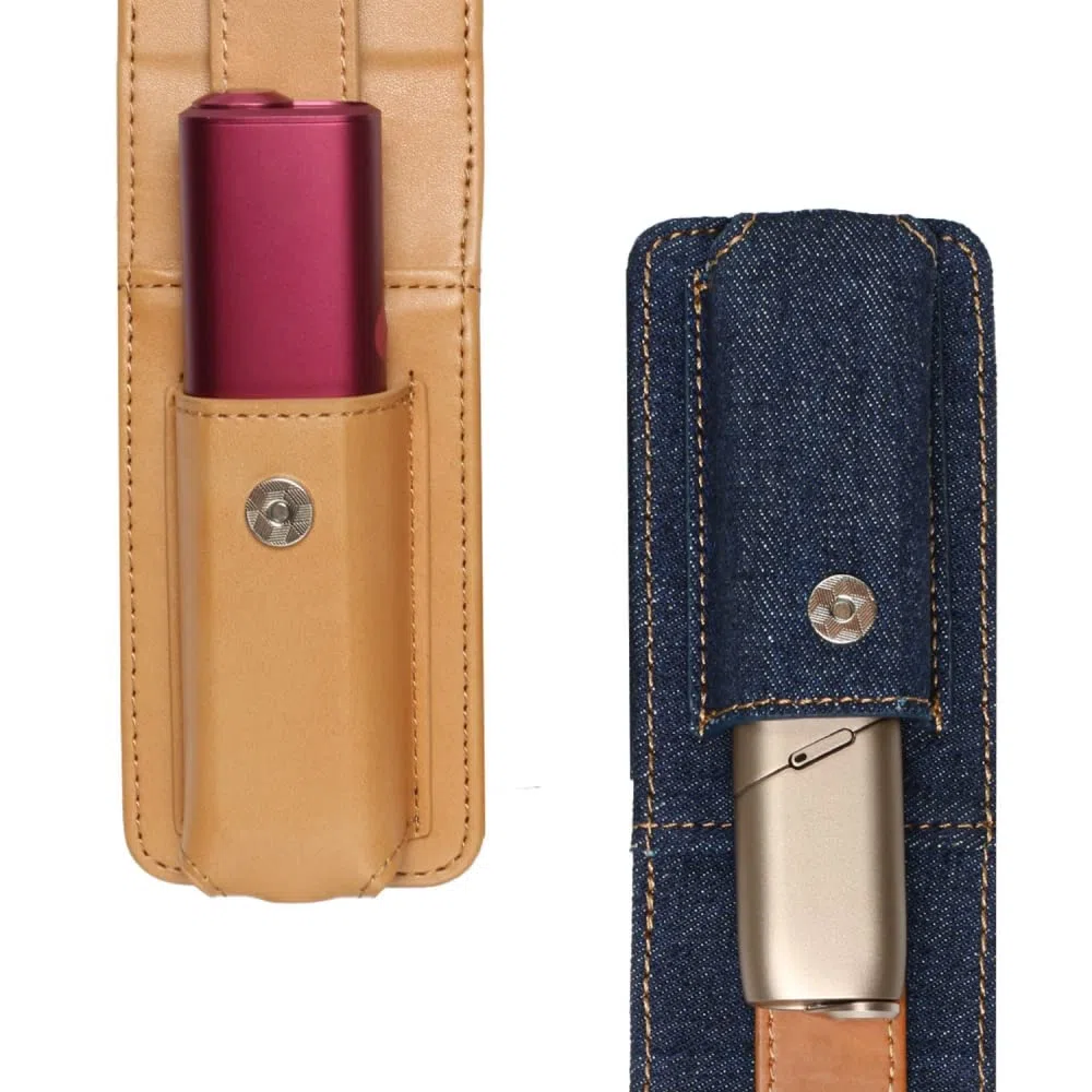 Custodia per Sigaretta Elettronica per IQOS ILUMA ONE per IQOS MULTI, Portasigarette in Pelle, Custodia Protettiva Antiurto Resistente ai Graffi (Denim blu scuro)