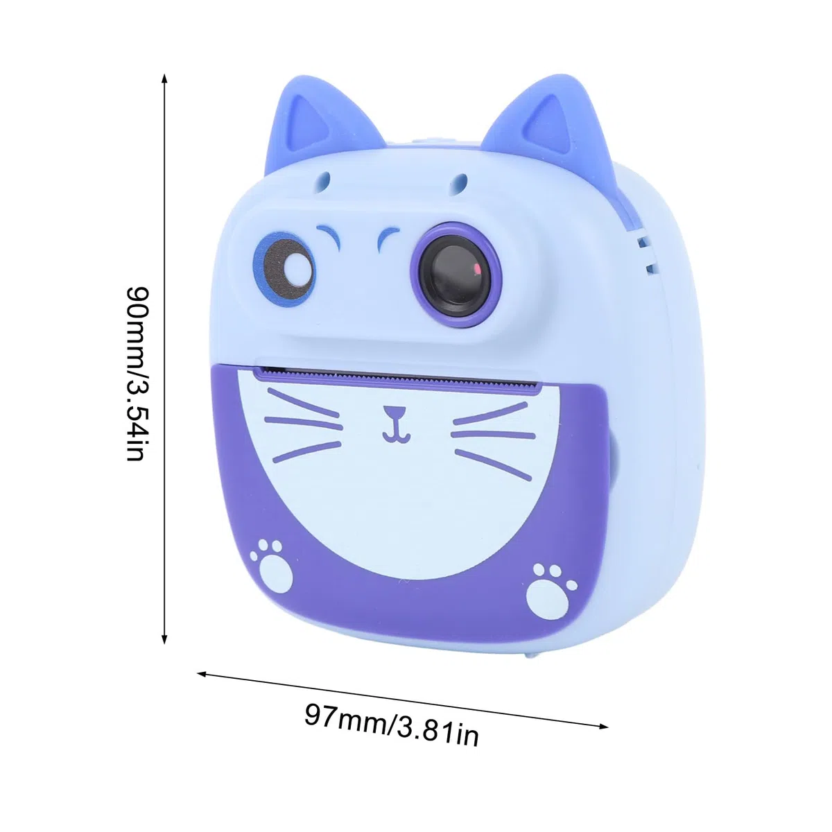 Fotocamera a Doppia Lente da 20MP per Selfie con Fotocamera da Viaggio con Zoom 4x, Schermo da 2 Pollici per Ragazze, 3 Rotoli di Carta da Stampa (BLUE)