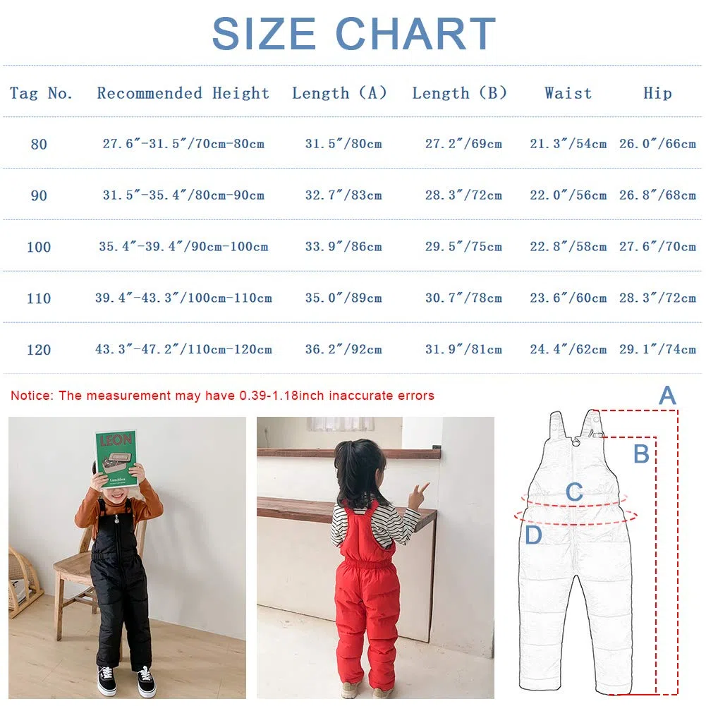 Happy Cherry - Salopette Invernale Bambino Bambini Pagliaccetto Imbottita Senza Maniche Tuta da Neve Neonato Inverno Pantaloni Lunghi Abbigliamento Caldo - 6 Mesi-4 Anni