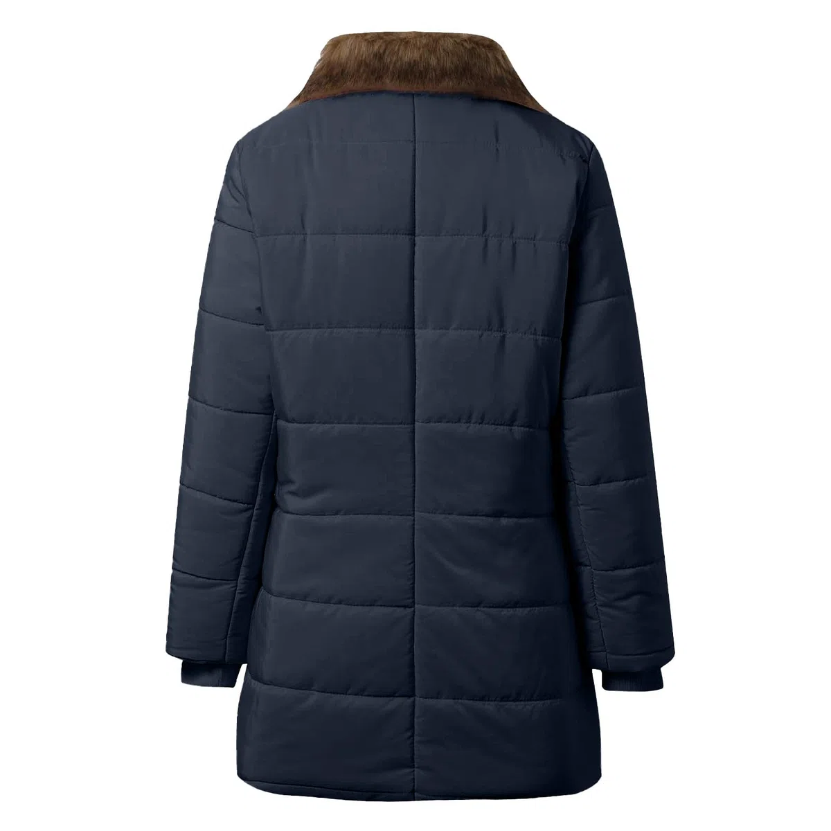 Giacca Autunno Piumini da Donna, Cappotti da Donna, Trench Lungo con Bottoni, Giacca Calda e Spessa, Soprabito Abbigliamento Esterno con Cappuccio Sera