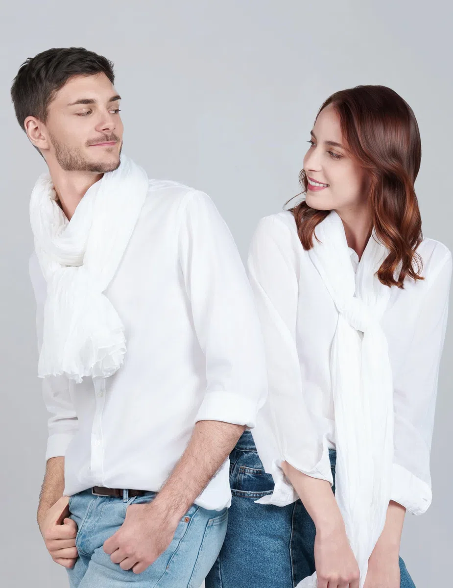 Allée du Foulard - Sciarpa di Cotone 100%, 200 X 110 CM, Foulard per Capelli Donna e Uomo, Stola leggera, Più di 50 Colori Unici e Chic, Cheche Versatile e di Alta Qualità