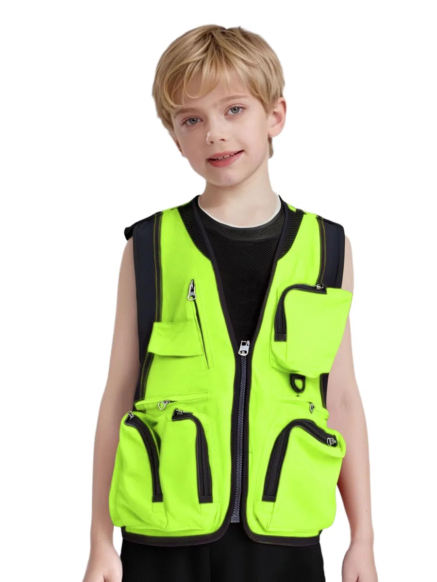 Giacca Per Bambini Bambini Per Loutdoor Leggera E Respirante Giacca Per Pescatori Con Più Tasche Per Il Tempo Libero Il Campeggio La Caccia