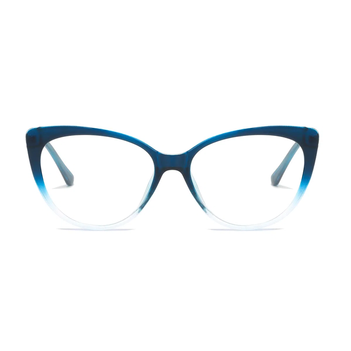 LJCZKA Montatura Occhiali da Vista Donna in Metallo, Occhiali Anti Luce Blu Occhi di Gatto Antiriflesso per Computer Gioco Lettura