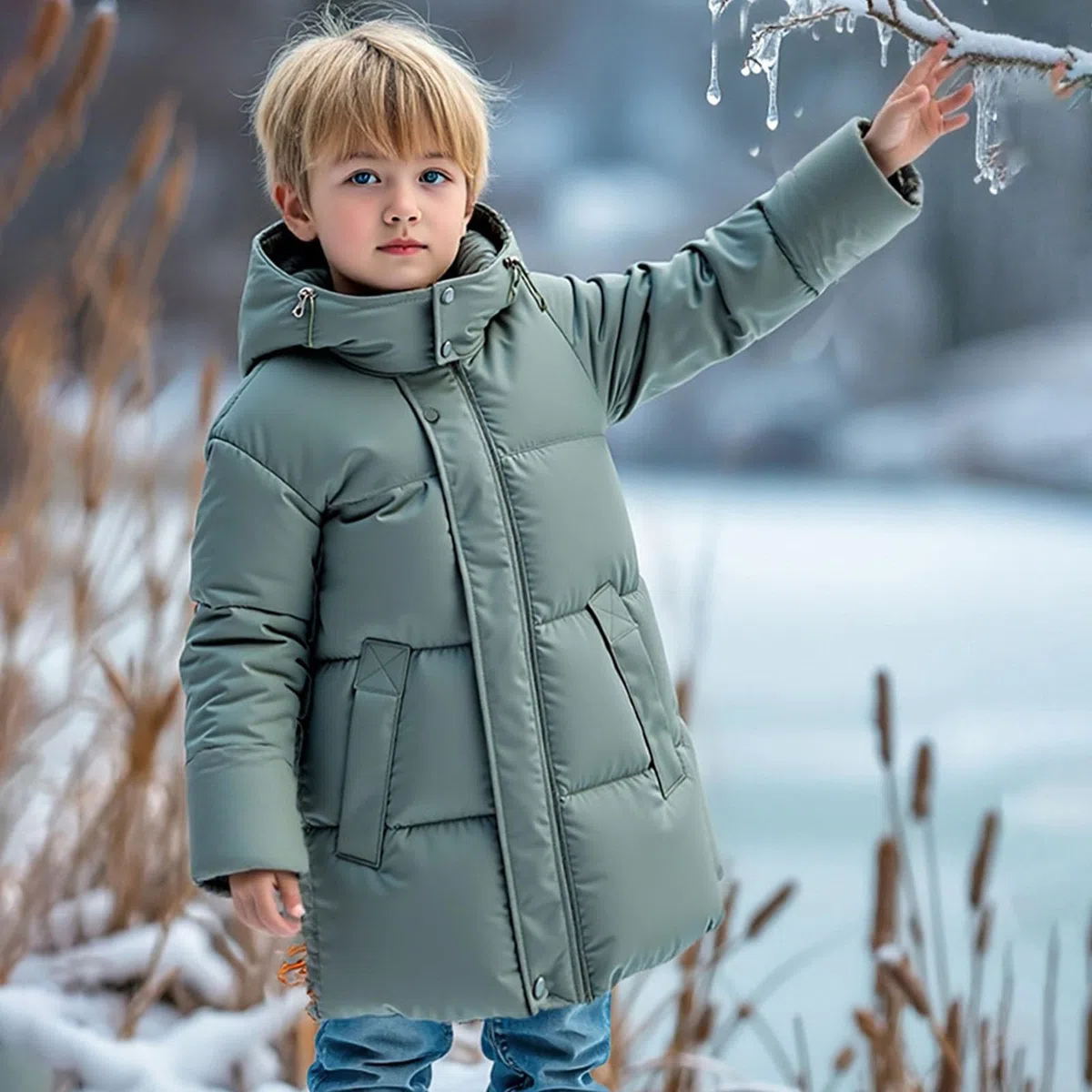 Piumino per ragazzi Bambini Inverno Caldo Piumino Cappotto Trapuntato Casual Outdoor Parka Capispalla Bambini Imbottito Addensare Comfort Snowsuit