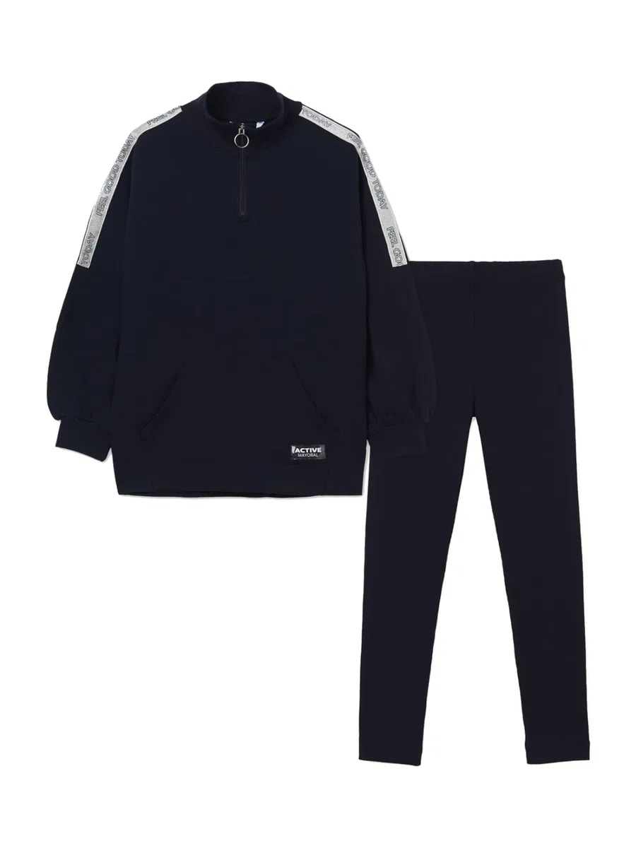 Mayoral Completo Legging Punto per Bambine e Ragazze Marino