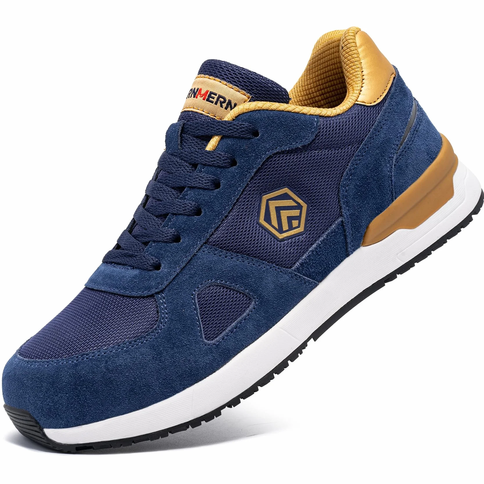 LARNMERN PRO Antinfortunistiche Uomo S1 SRC Antiscivolo Leggere Traspirante Scarpa da Lavoro con Punta in Acciaio Scarpe Sicurezza Comode 39-49EU