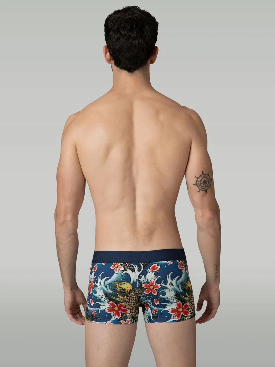 Muchachomalo Uomo Trunks 3-Pack, Fantasia, Cotone, Fascia Elastica