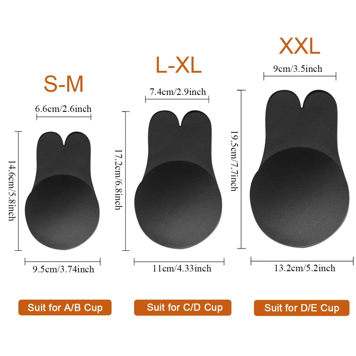 MELLIEX 2 Paia Reggiseno Adesivi Invisibile Push Up Silicone Reggiseno Senza Spalline Riutilizzabile Reggiseno Appiccicoso da Donna