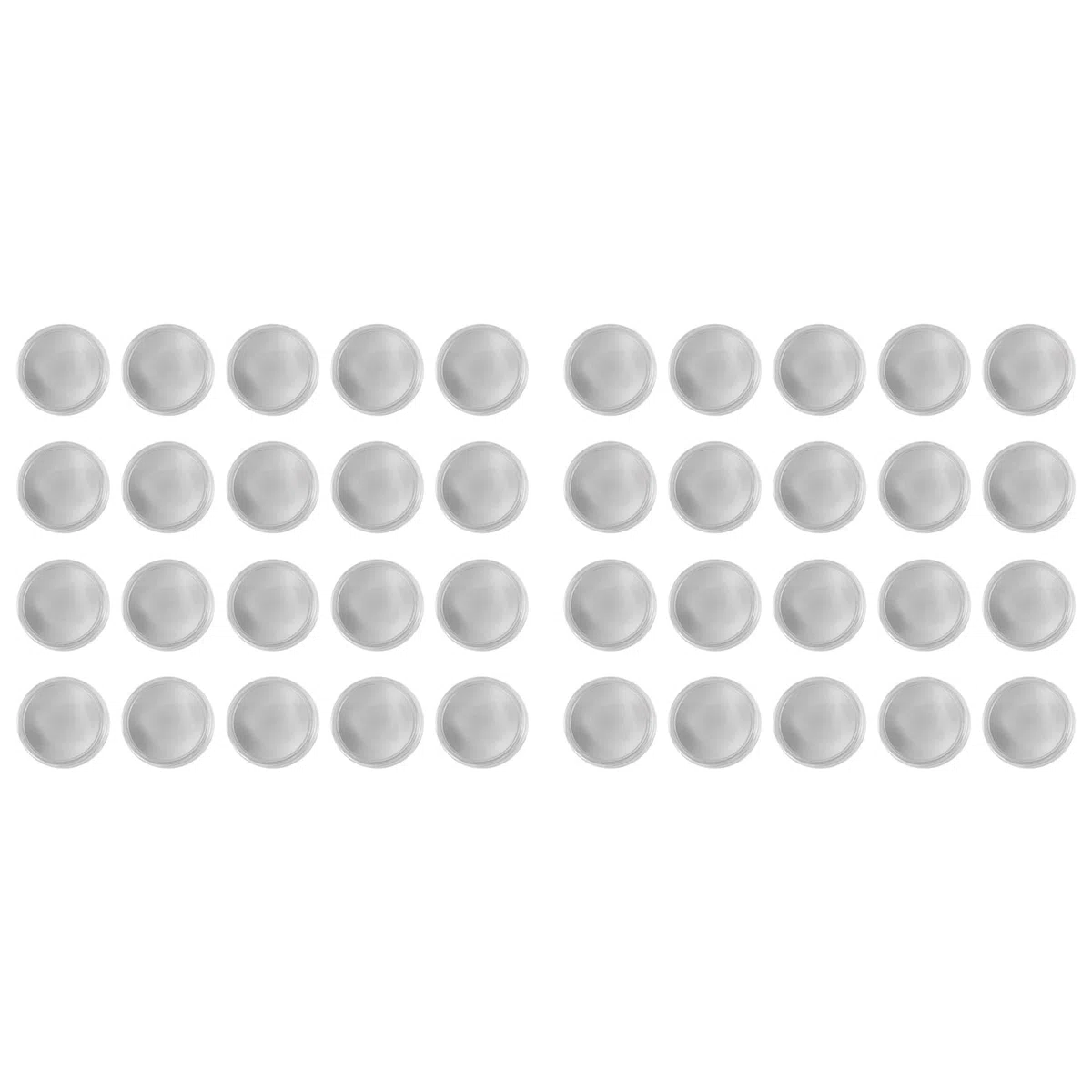 40 pezzi di monete di sfida vergini in metallo stampato a sublimazione, etichette rotonde incise a 40 mm + protettiva in acrilico