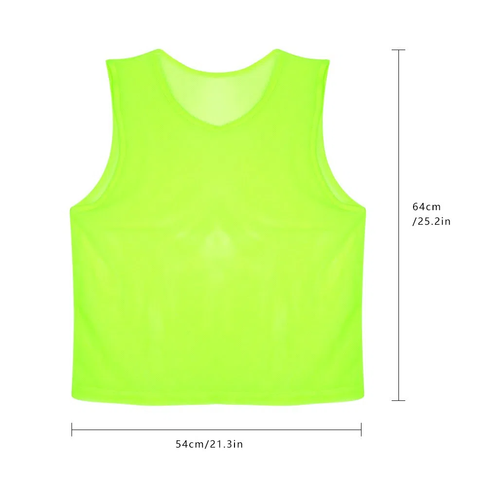 SIXRUN Confezione da 12 Gilet da Allenamento in Rete Gilet da Calcio Maglie Traspiranti per Adulti per Sport di Squadra con Design Ampio Ad Asciugatura Rapida