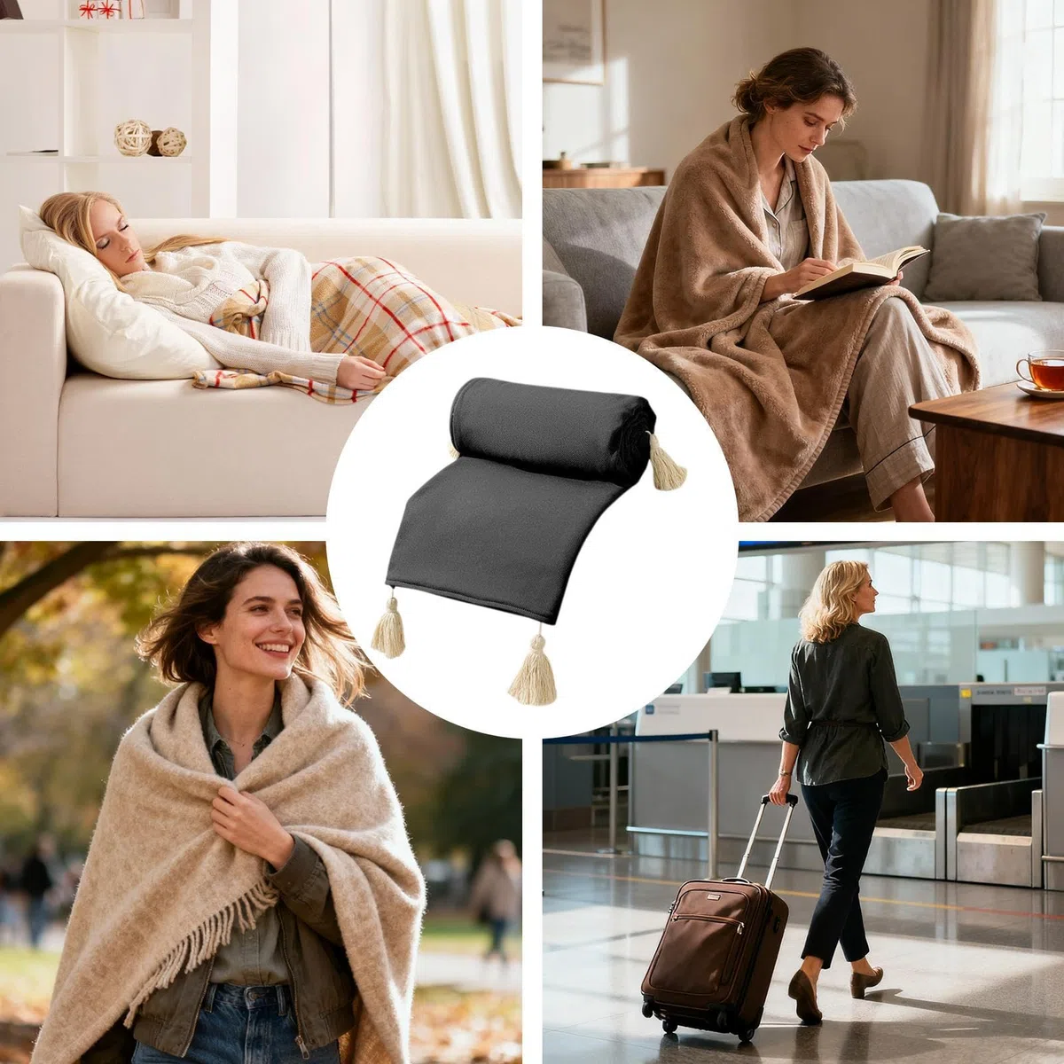 Scialle riscaldato, coperta termica portatile, scaldacorpo elettrico a 3 | velocità, scialle riscaldabile per donne, per ufficio, casa, viaggi, inverno, interno, collo, spalle, campeggio e uso esterno