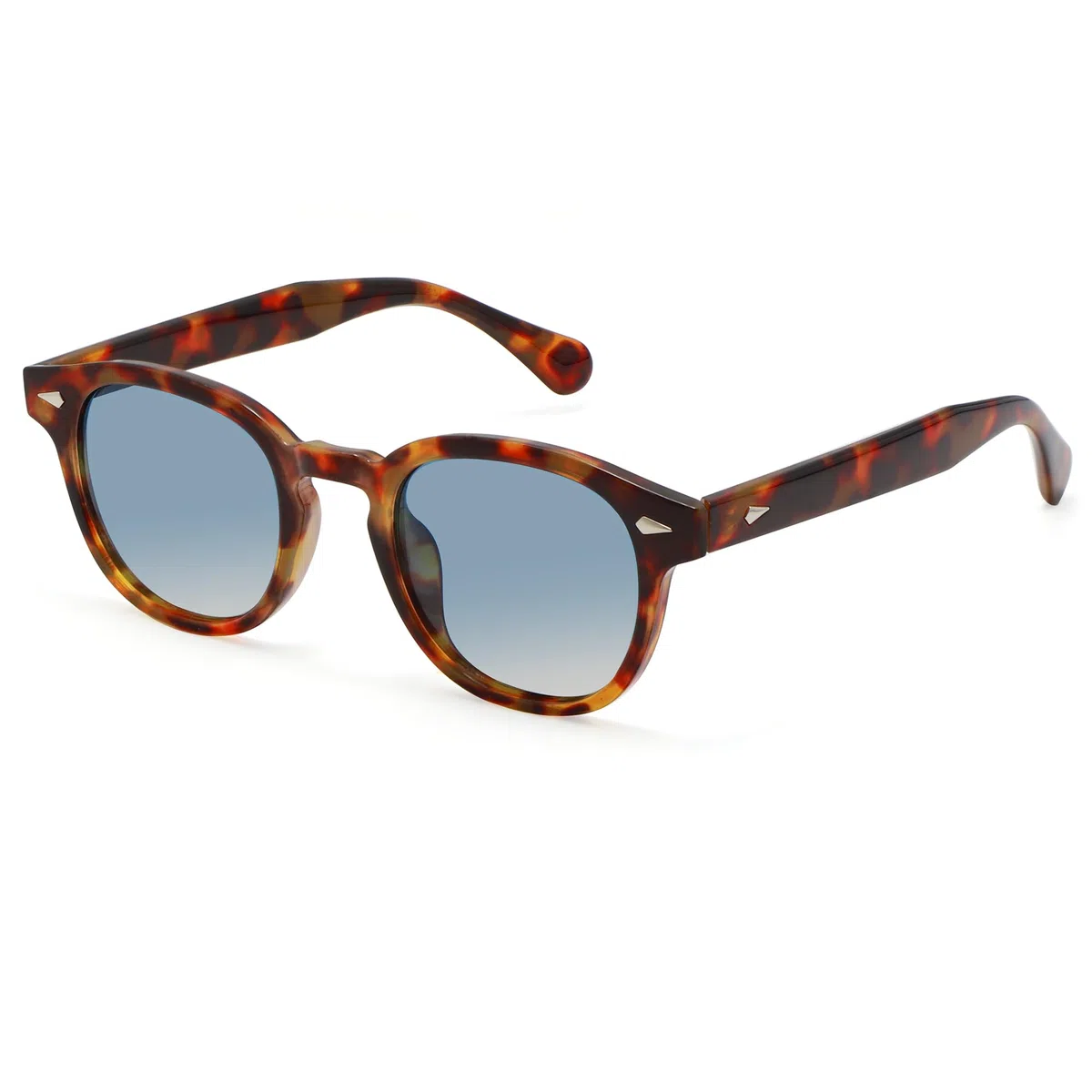 Occhiali da Sole Sportivi Rotondi Polarizzati Vintage Uomo/Donna, Stile Anni'70 Depp, Lenti Tinte UV400 per Guida Viaggi Spiaggia