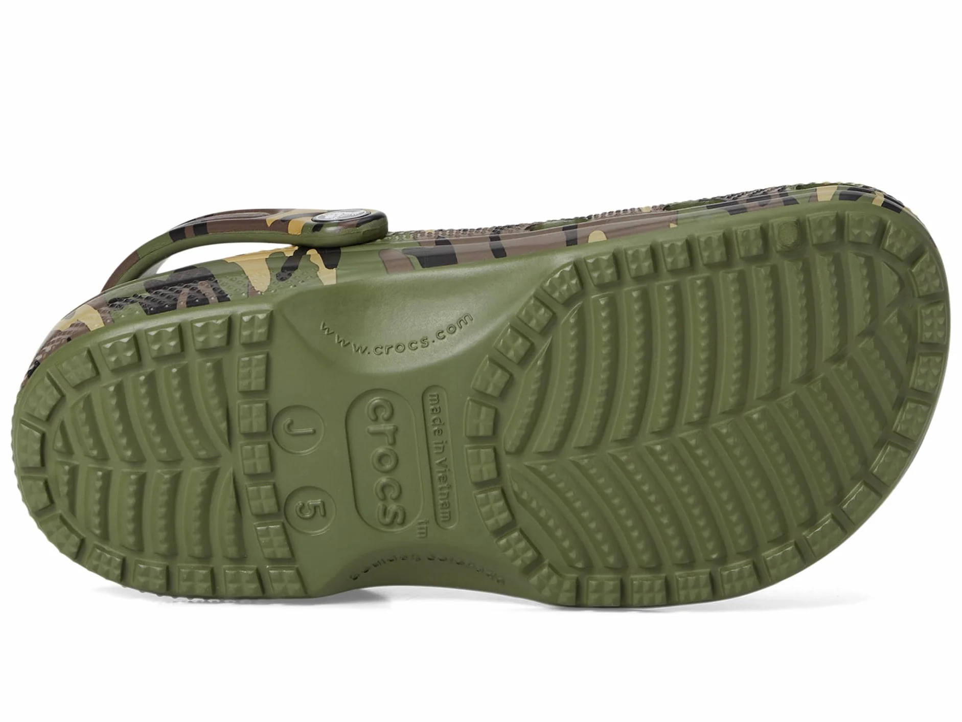Crocs Zoccolo Classico Mimetico Unisex per Bambini, Verde Militare Multicolore, 37/38 EU