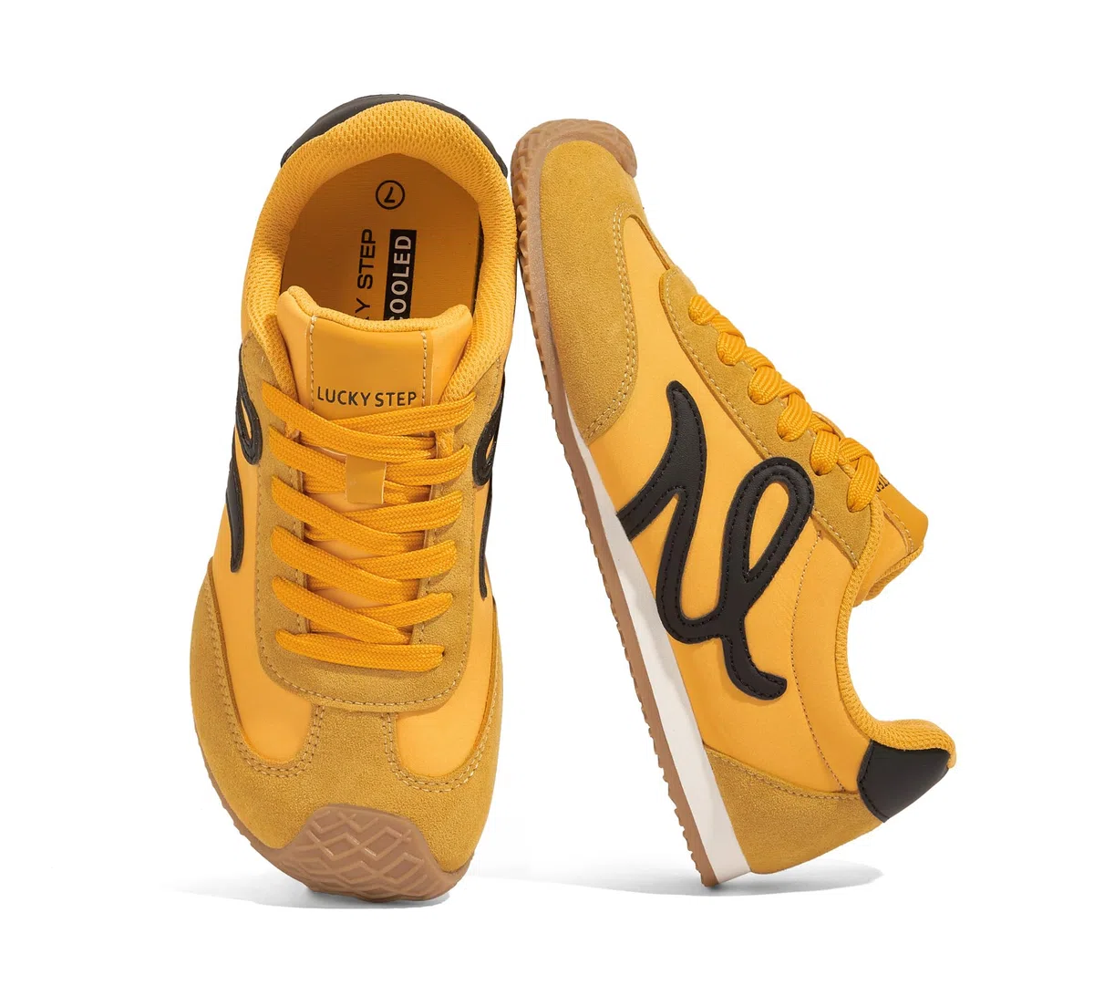 LUCKY STEP Scarpe da Tennis Retro per Donna – Sneaker Classiche Casual in Pelle Genuina con Suola Sottile e Leggera, Eleganti e comode