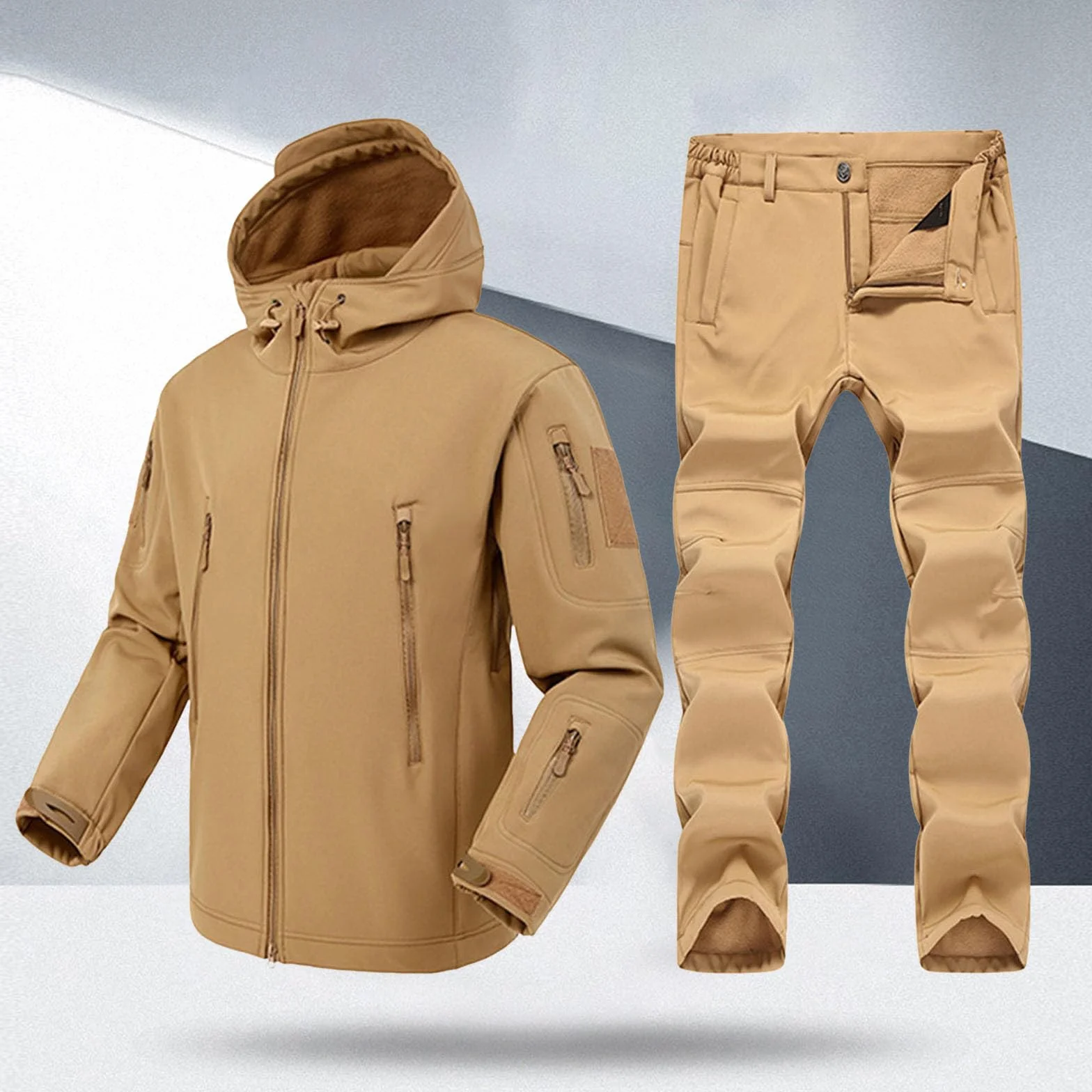 Générique Set da uomo 2 pezzi in cotone, tuta da jogging con cappuccio e pantaloni casual, per fitness, palestra, confortevole, morbida, traspirante, A59