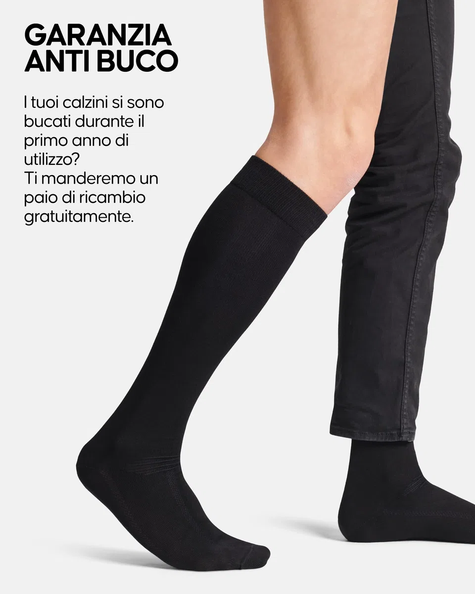 DANISH ENDURANCE Calze Uomo Lunghe in Bambù, Traspiranti, 3 o 6 Paia | Calze lunghe in bambù, morbide e traspiranti con corsie di ventilazione, per uso quotidiano e regalo, Unisex