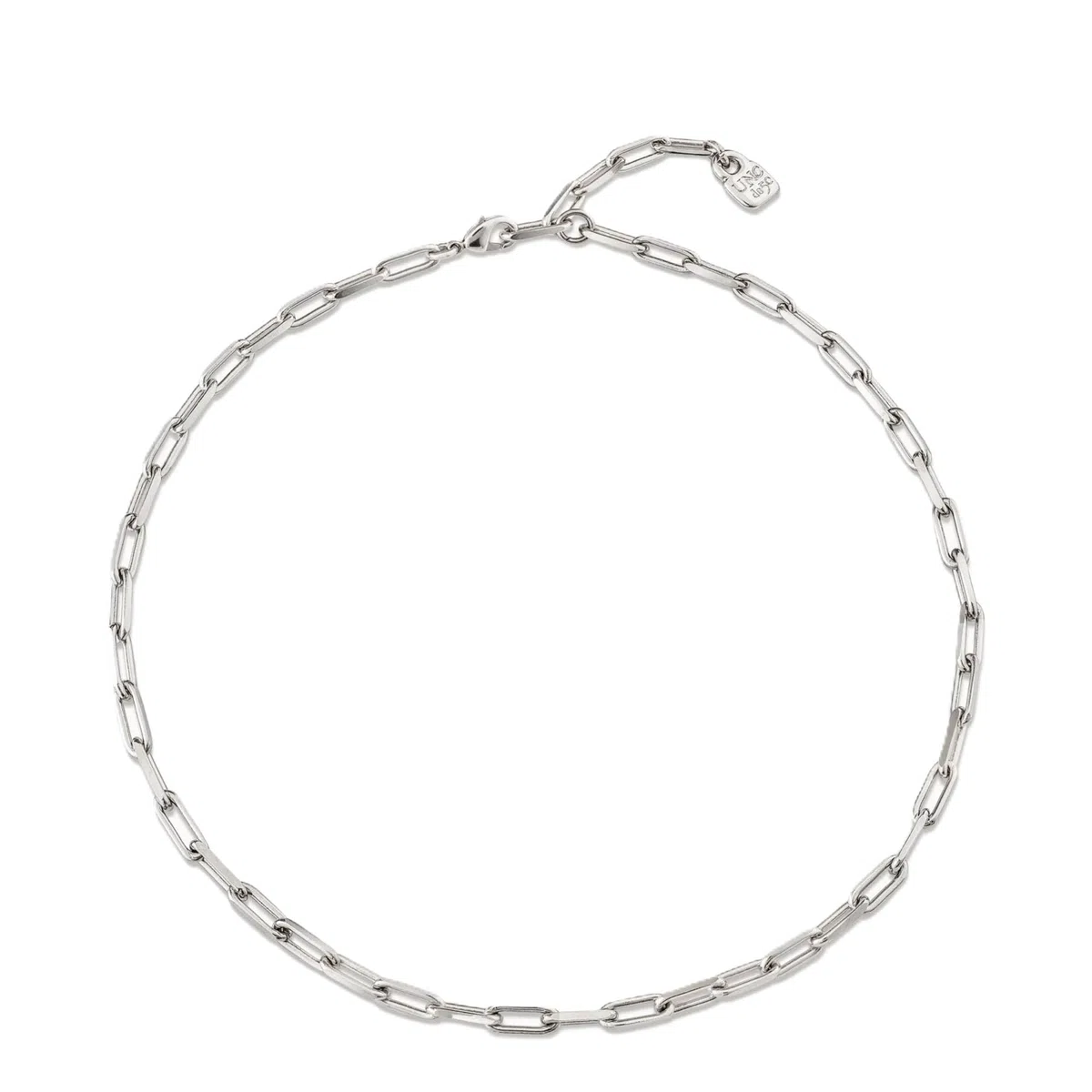 Uno de 50 Catena, collana corta, lega di metallo placcata in argento sterling, Gioielli fatti a mano
