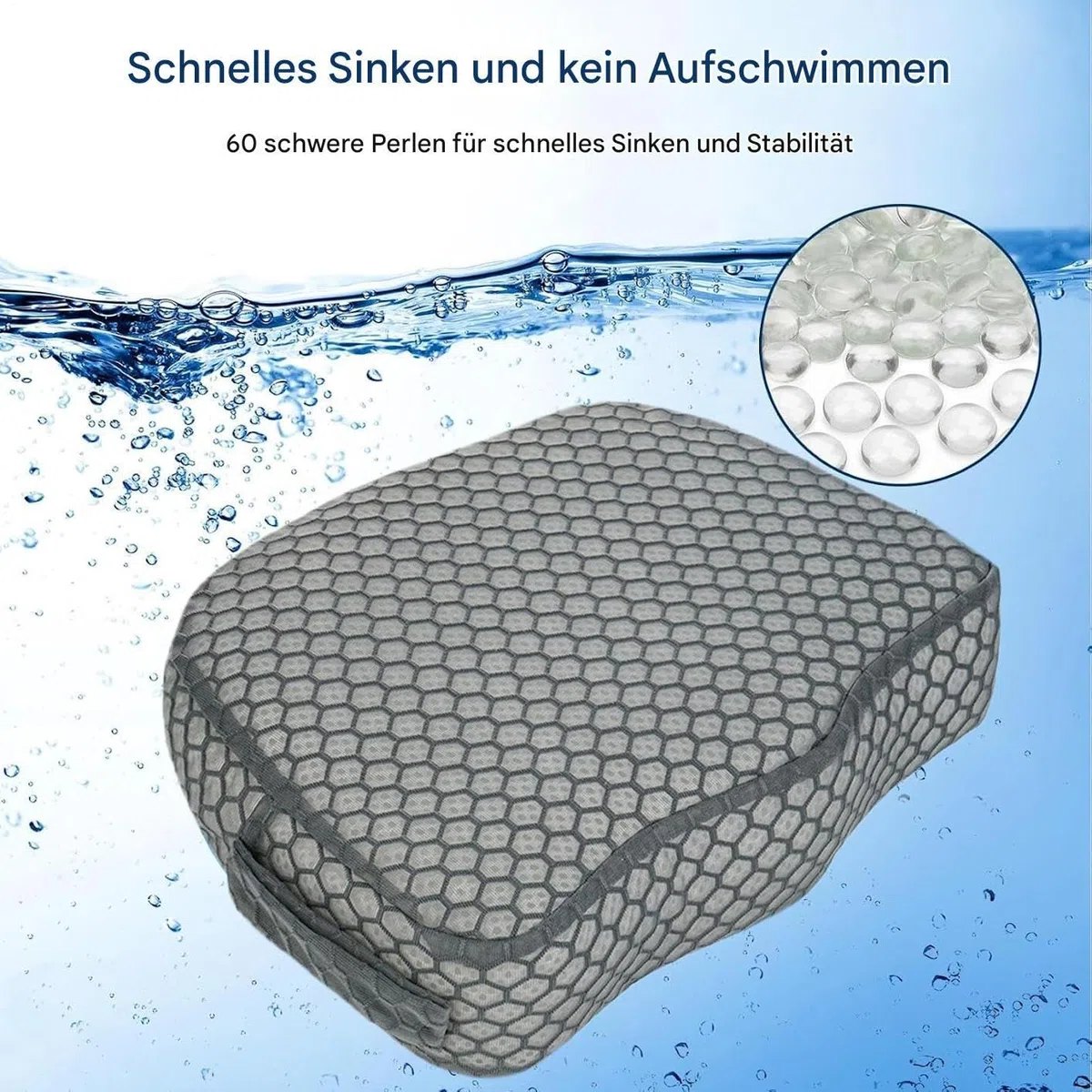 Sedile Rialzato per Vasca Idromassaggio Maglia Aria 3D Antiscivolo | Cuscino Rialzato Spa Per Piscina Interna, Bagno, Relax in Giardino, Camper, Anziani e Gravidanza