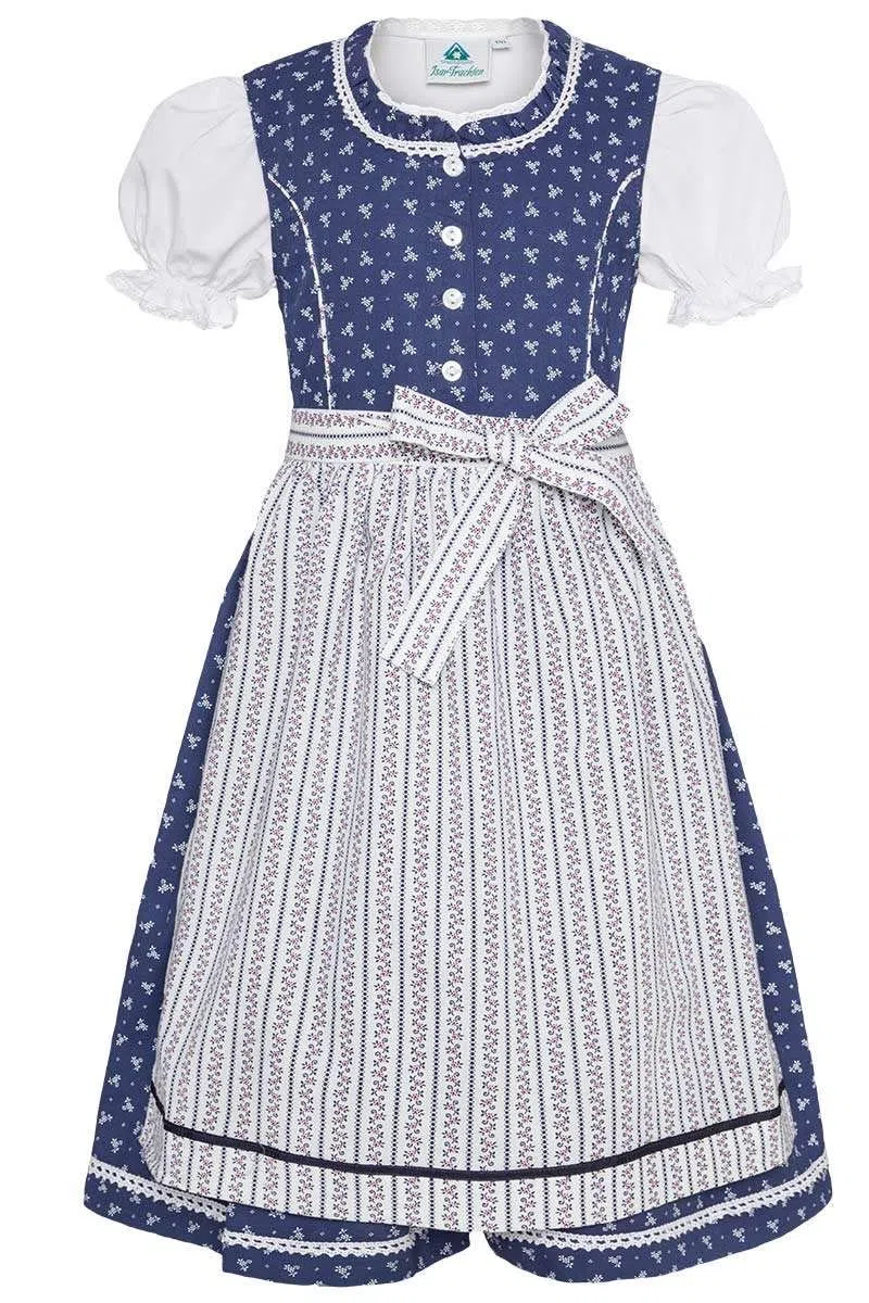Isar-Tracht, costume da dirndl per bambine, rosso con camicetta, rosso