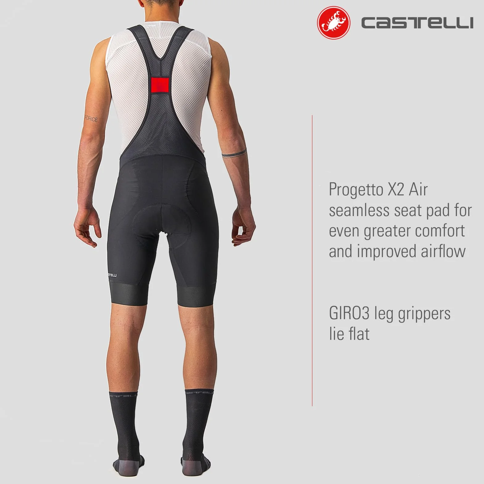 Castelli Endurance 3 Bibshort – Pantaloncini con Bretelle per Ciclismo, Fondello Ergonomico, Comfort e Performance