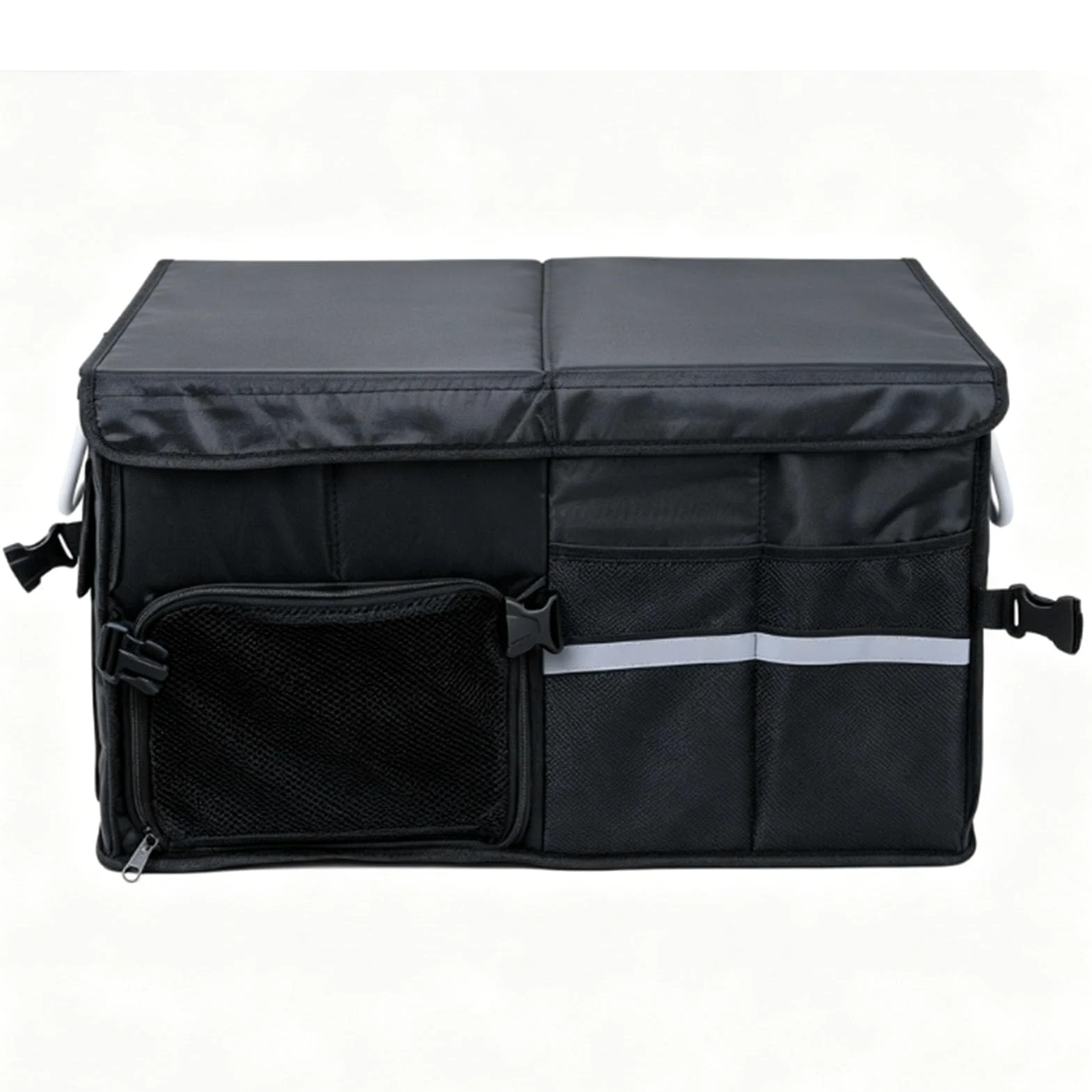 Karlak Organizzatore per Bagagliaio di Un'auto, Contenitore Pieghevole di Grande capacità per Camion SUV, Berline, Tessuto Oxford 600D, 57x33,5x29 Cm (Nero 55 litri)