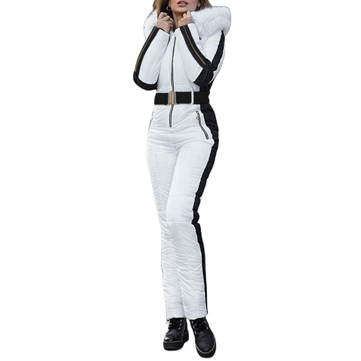 Generico Tuta da Sci Donna Calda Tuta da Sci da Donna Invernale da Neve Piumino e Pantaloni da Esterno Impermeabile Antivento Traspirante Abbigliamento da Snowboard Femminile Abiti da Ski