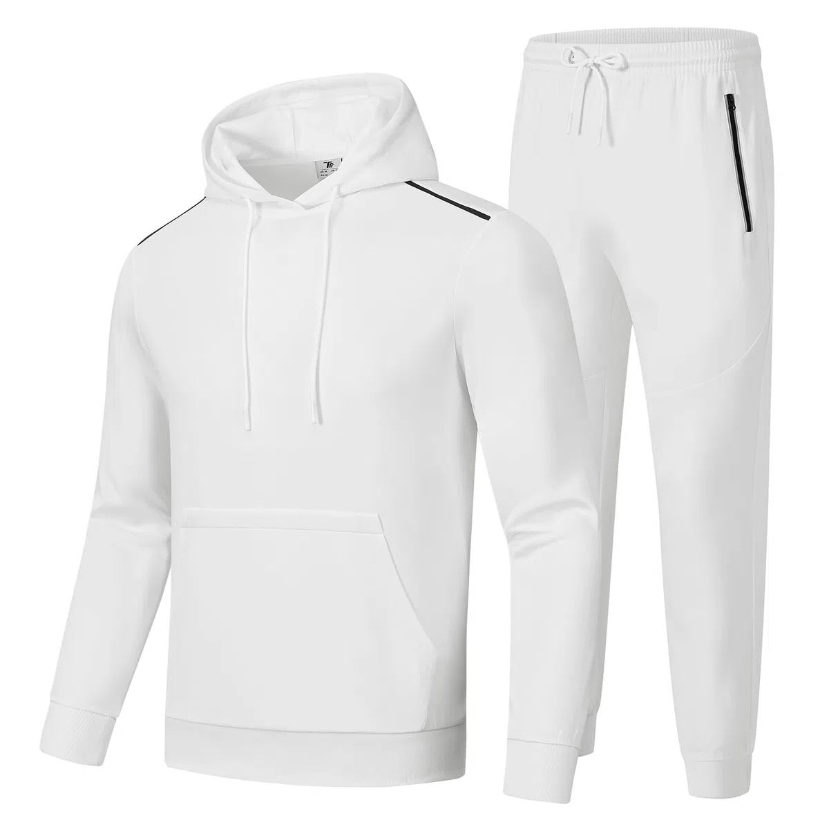 donhobo Tuta da jogging da uomo, 2 pezzi, con cappuccio e pantaloni sportivi, streetwear, stile alla moda, per uomini, palestra, calda, tuta sportiva traspirante