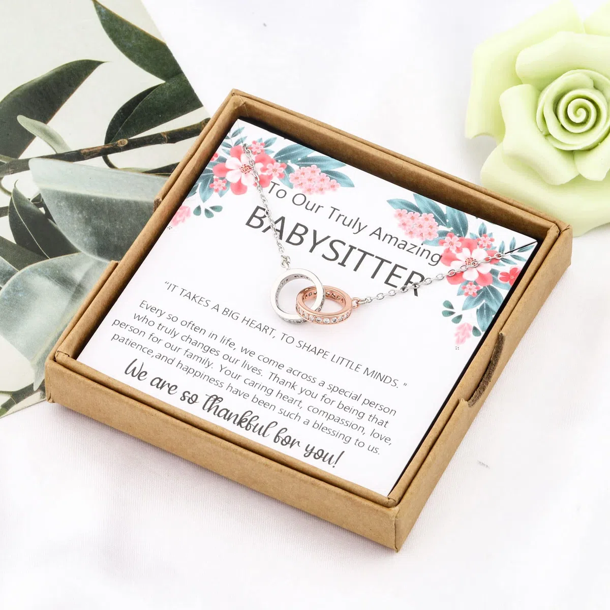 Babysitter Regalo Caregiver Regalo Babysitter Collana Regalo Babysitter Apprezzamento Regalo Nana Regalo Migliore Tata Regalo