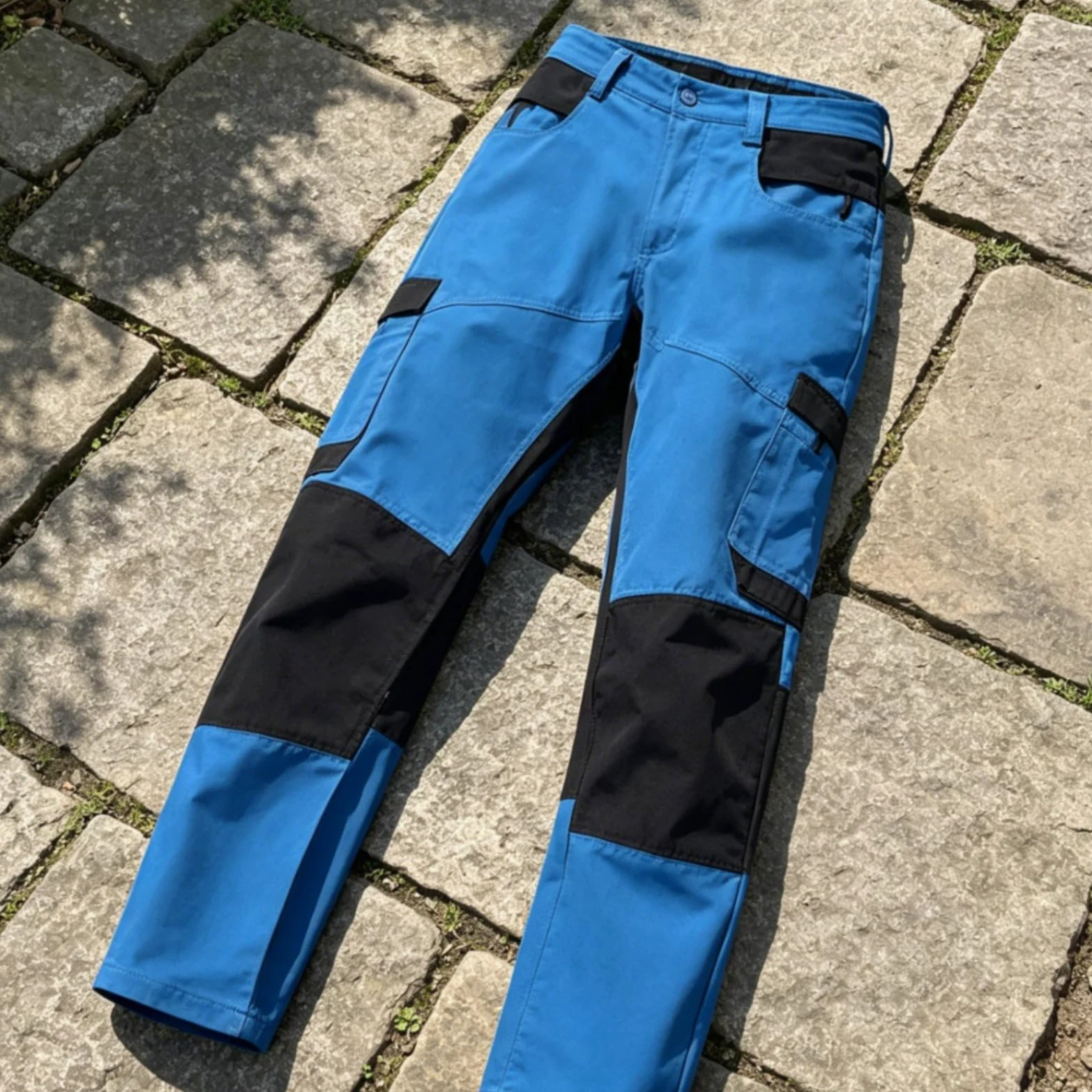 Gralara Pantaloni Antitaglio Protezione Rinforzata Pantaloni Antitaglio Motosega Resistente all'Usura Abbigliamento Protettivo per Taglio Legna, Forestale, Blu Chiaro 32