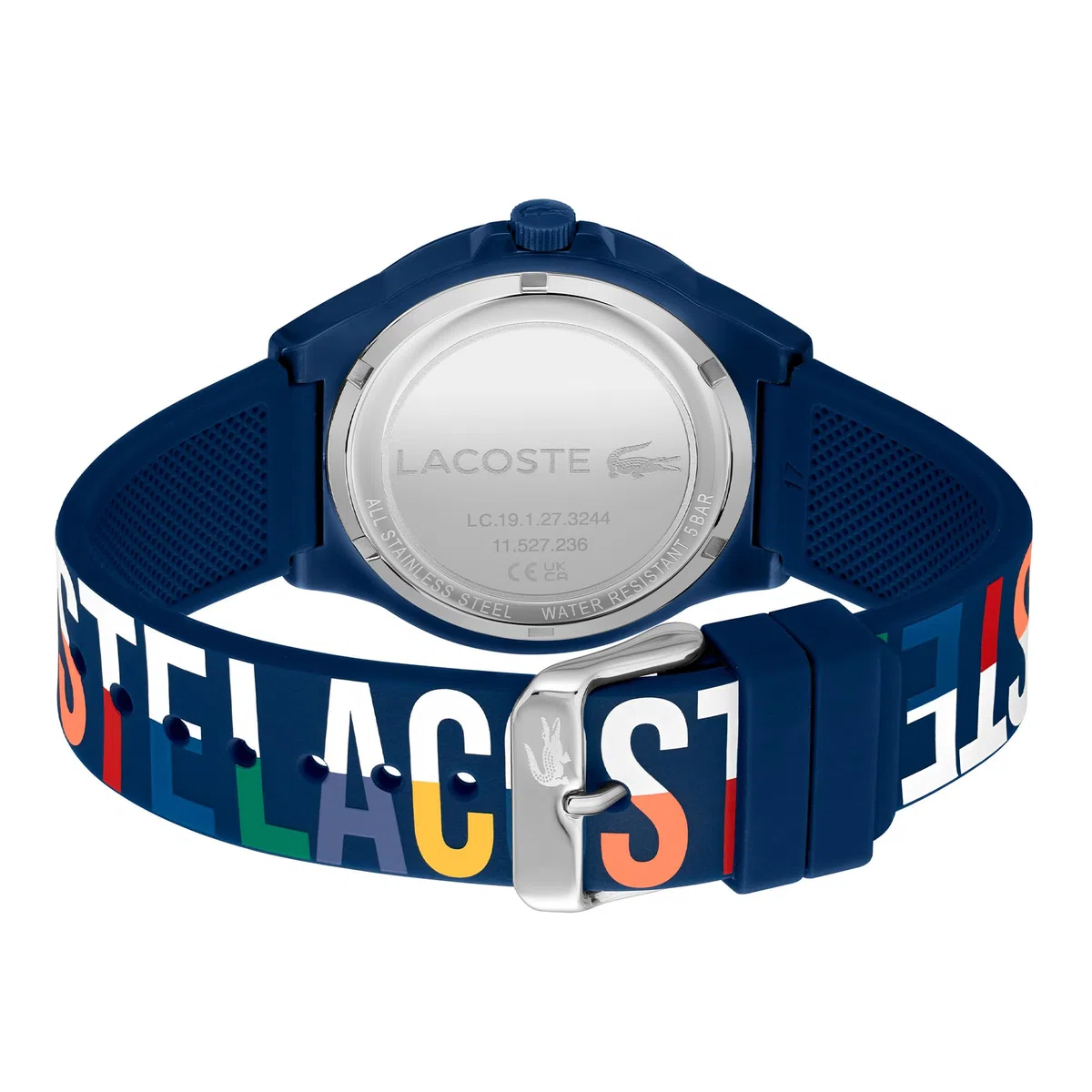 Lacoste Orologio Analogico al Quarzo da Uomo Collezione NEOCROC con Cinturino in Silicone Blu Navy - 2011184