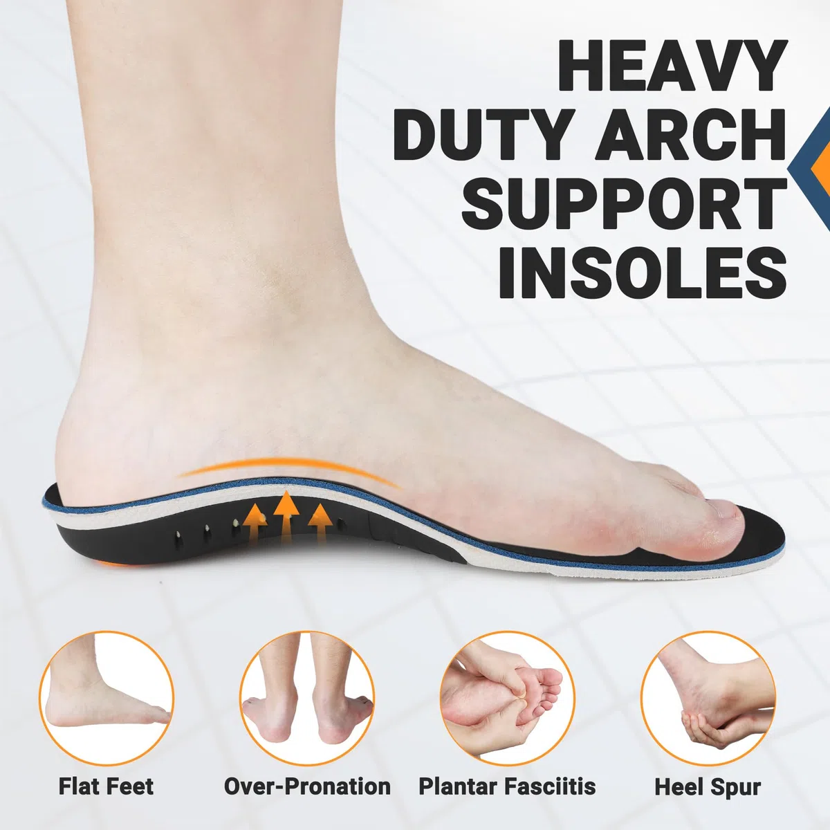 riemot Solette Ortopediche Supporto Arco Plantare per Fascite Plantare, Tallonite e Piede Piatto, Solette Scarpe Plantari Ortopedici Uomo e Donna Soletta Antishock con Ammortizzazione