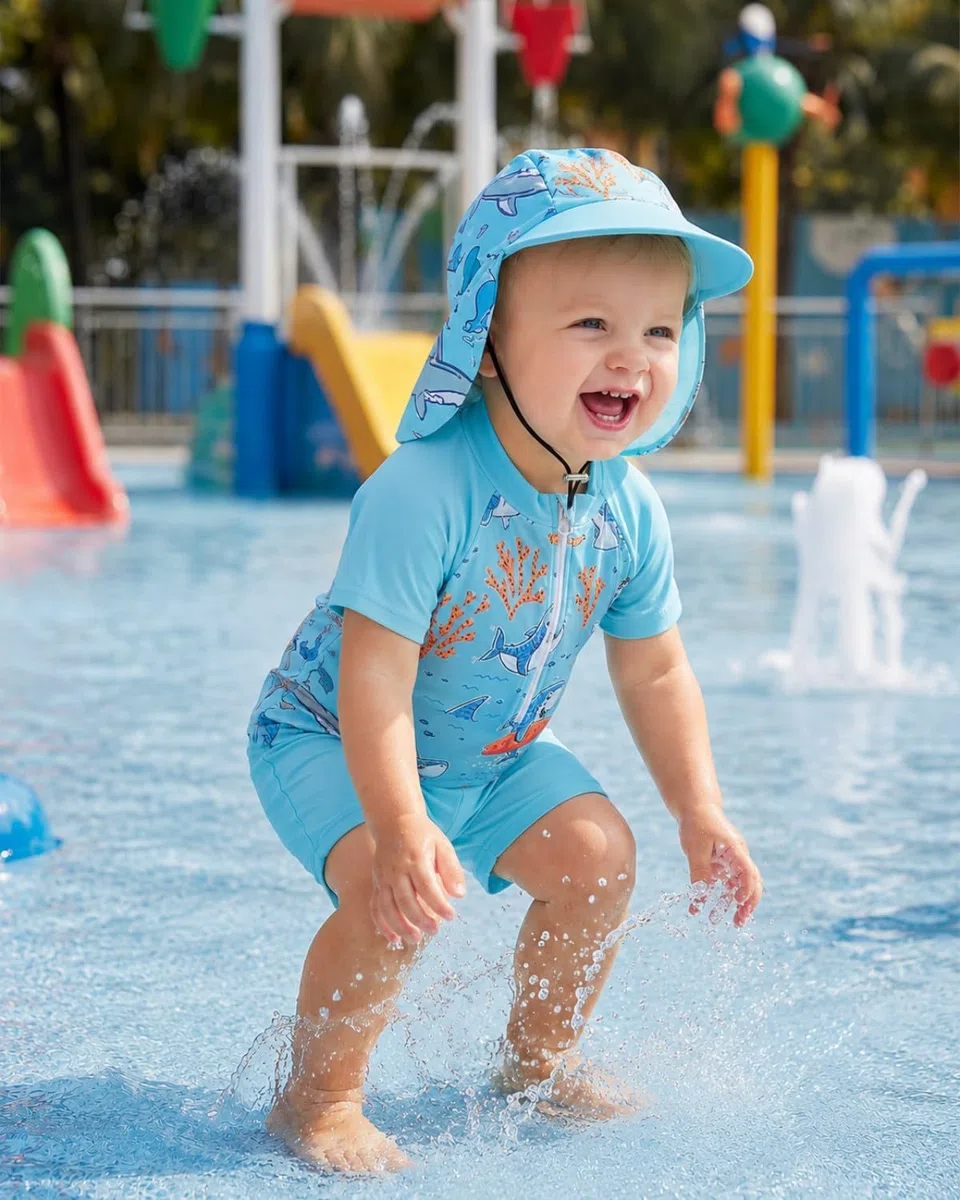 JiAmy Costume da bagno per bambini e ragazzi, protezione UV per bambini, costume da bagno intero