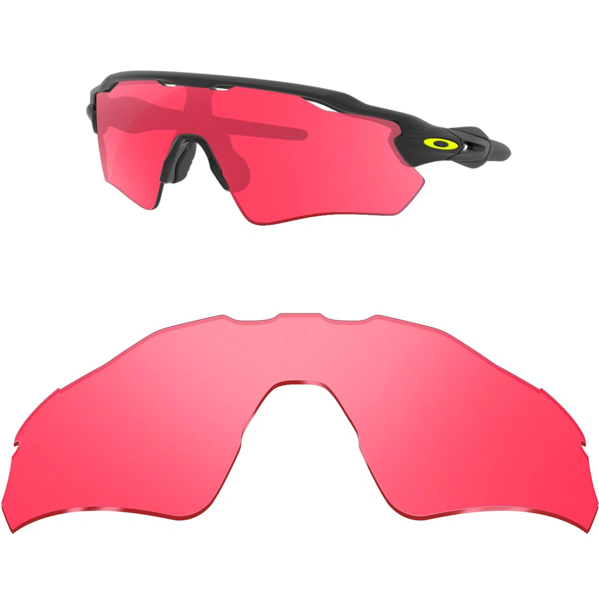 Lenti di ricambio polarizzate a specchio per occhiali da sole Oakley Radar EV Path, varie opzioni, rosa