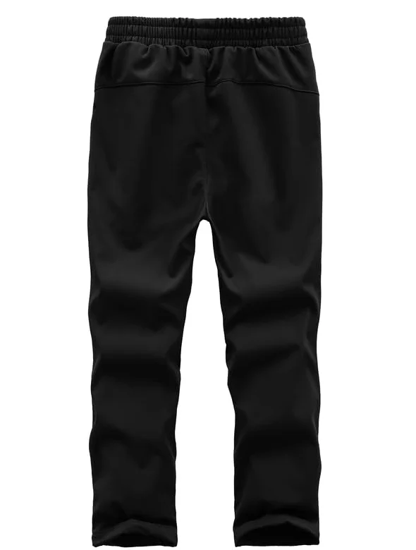 Pantaloni Sci Bambino Pantaloni Trekking Softshell da Neve, Impermeabili e Anti Vento Pantalone Bambini con Fodera in Pile