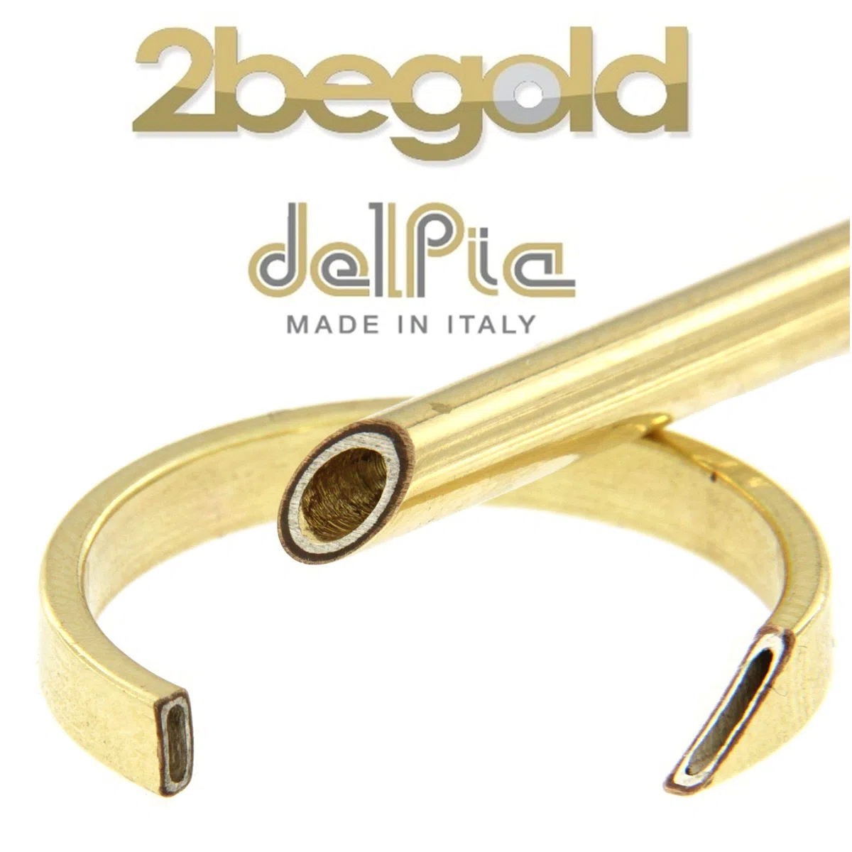 DelPia, Orecchino Modello Dea Aita Treccia in Oro 18 carati e Argento Sterling 925