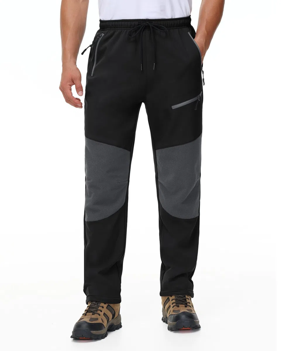 MOCOLY Pantaloni Trekking Invernali Uomo Pantaloni Sci Alpinismo Felpati Termico Pantalone Neve Caldi Pantaloni Cargo Imbottiti Invernale Antistrappo per Caccia Montagna Snowboard MTB Golf Lavoro