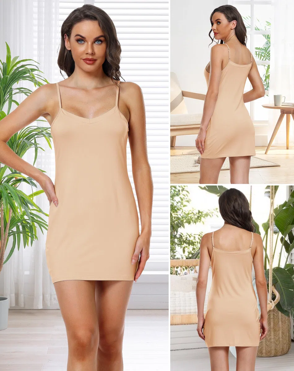Sopesil Sottovesti da Donna Sottoveste Completa Senza Spalline Camicia da Notte Donna Eleganti Mini Abiti Maniche Sexy