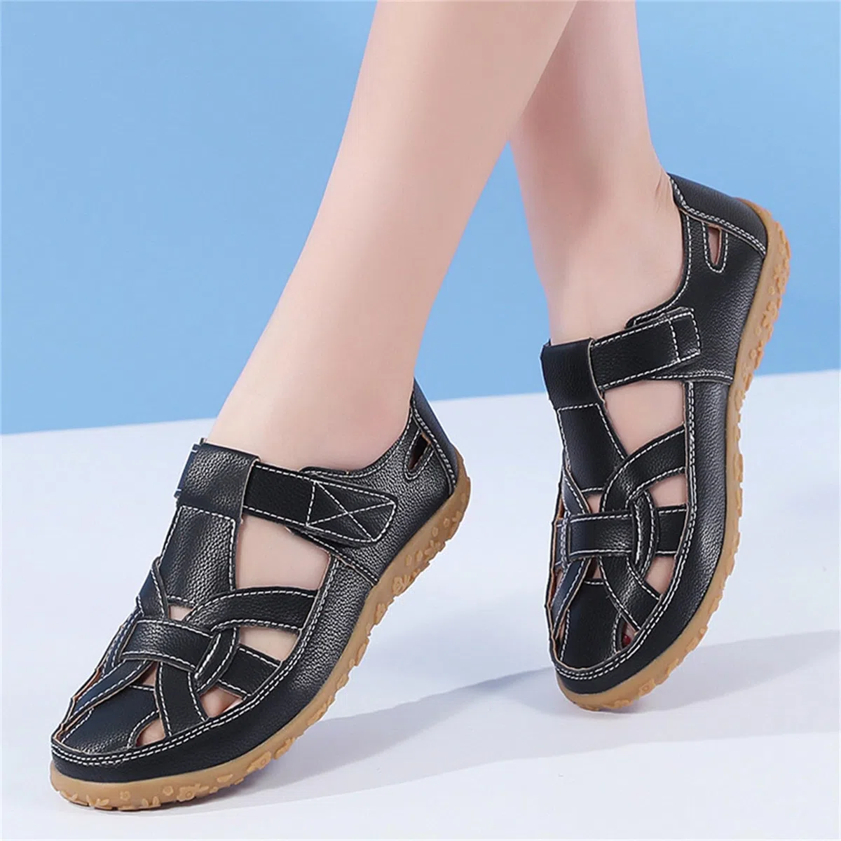 Sandali Chiusi Davanti Donna Estive Eleganti con Zeppa Leggere Comodi Sandali Ortopedici Chiuse Moda Sandalo con Strappo Bassi Antiscivolo Morbido Scarpe da Camminata Sandalo Sportivo Trekking 2025