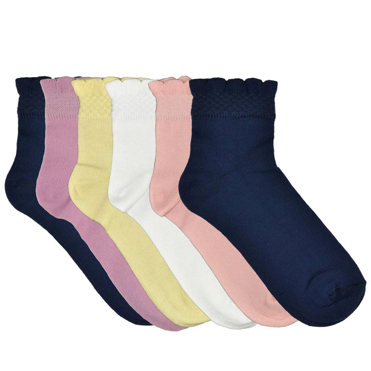 Fontana Calze, 6 paia di calze bambina in 100% Cotone Filo di Scozia elasticizzato.…