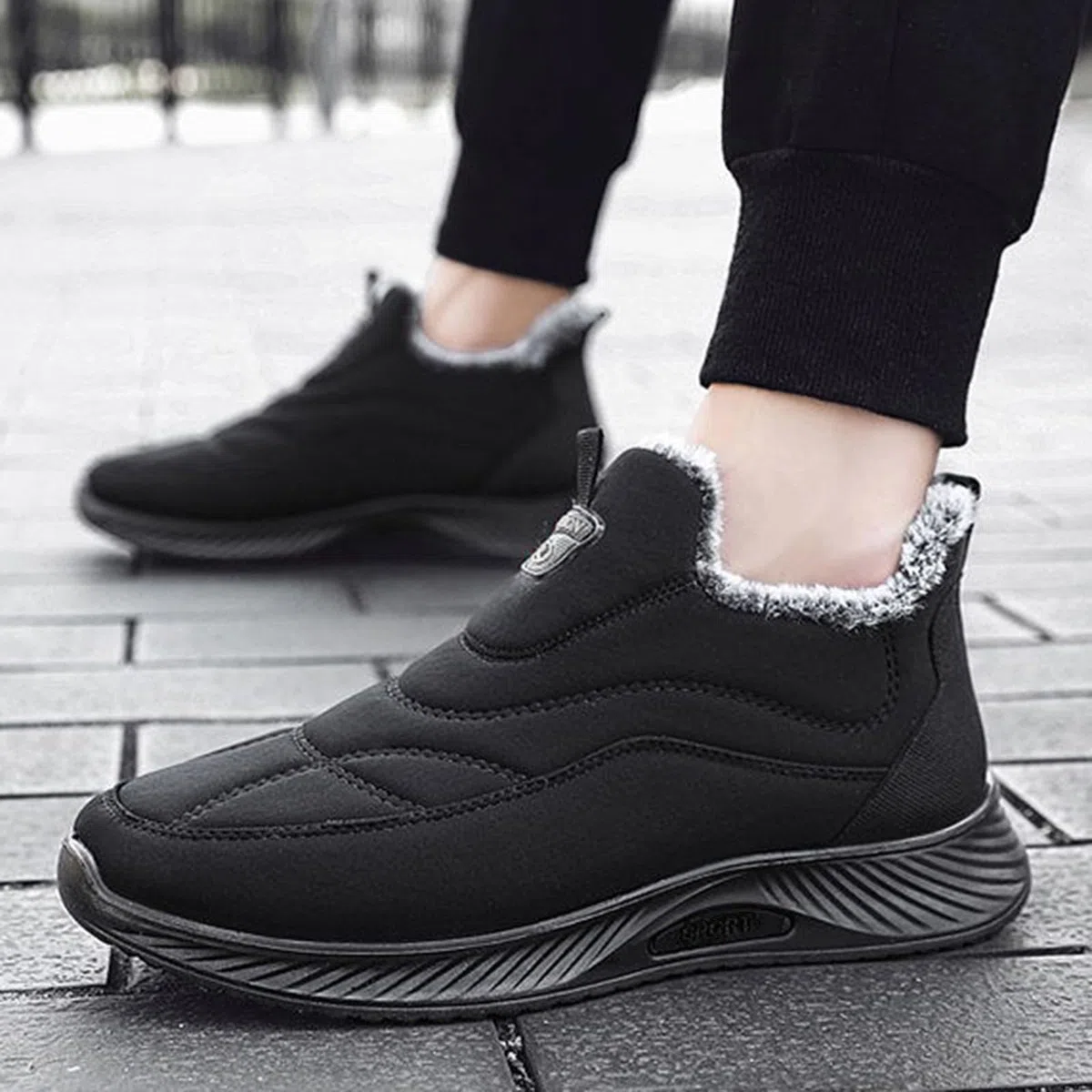 Scarpe Neve Uomo Invernali Comode Stivali Antiscivolo Foderati Caldo Stivaletti Camminata Casual Militari Scarpe Doposci Impermeabili Imbottiti Classico Scarponi Antinfortunistica Stivali Da Sci