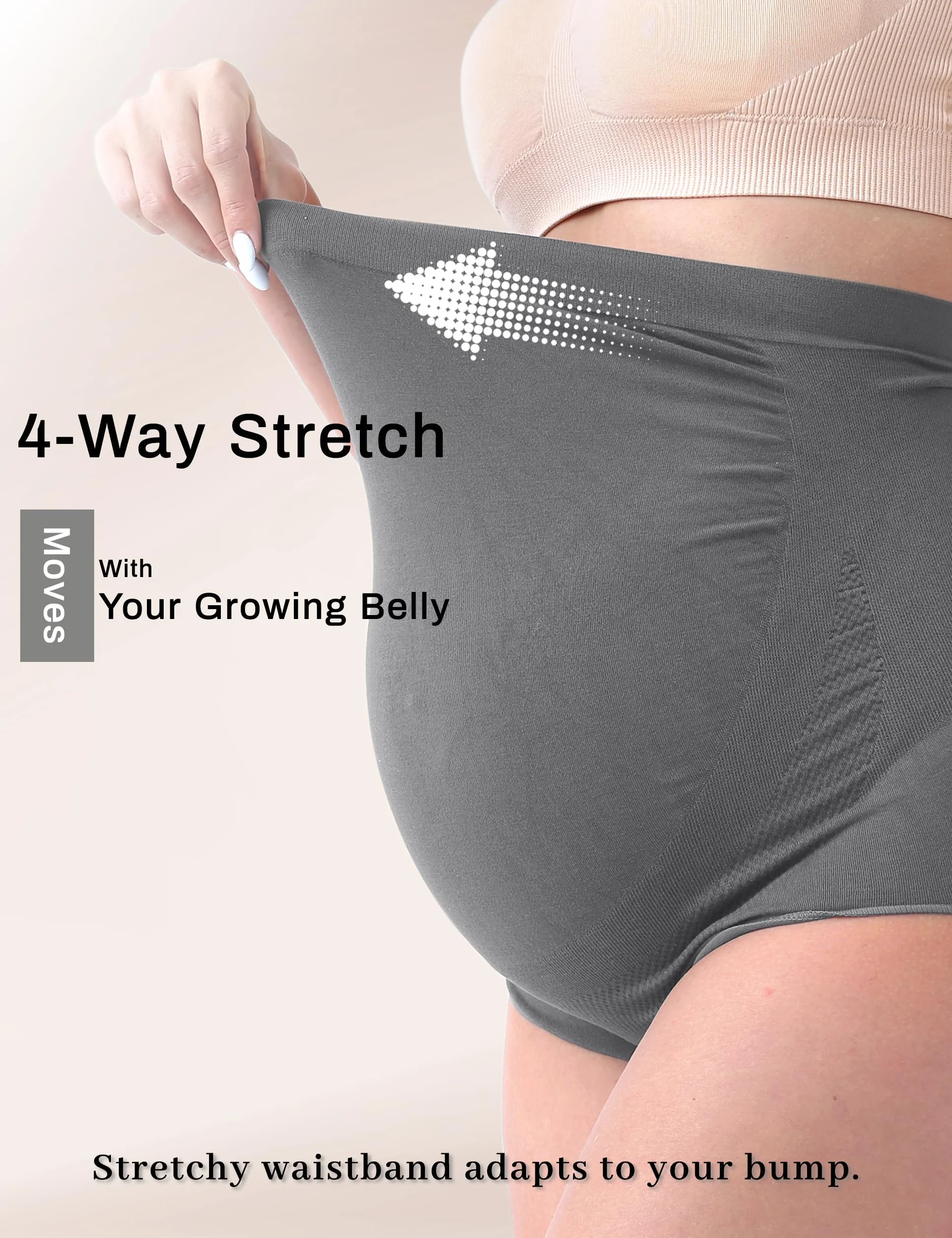 SUNNYBUY Biancheria Intima Premaman a Vita Alta da Donna per Gravidanza Senza Cuciture morbide Mutandine Hipster sopra Il pancione