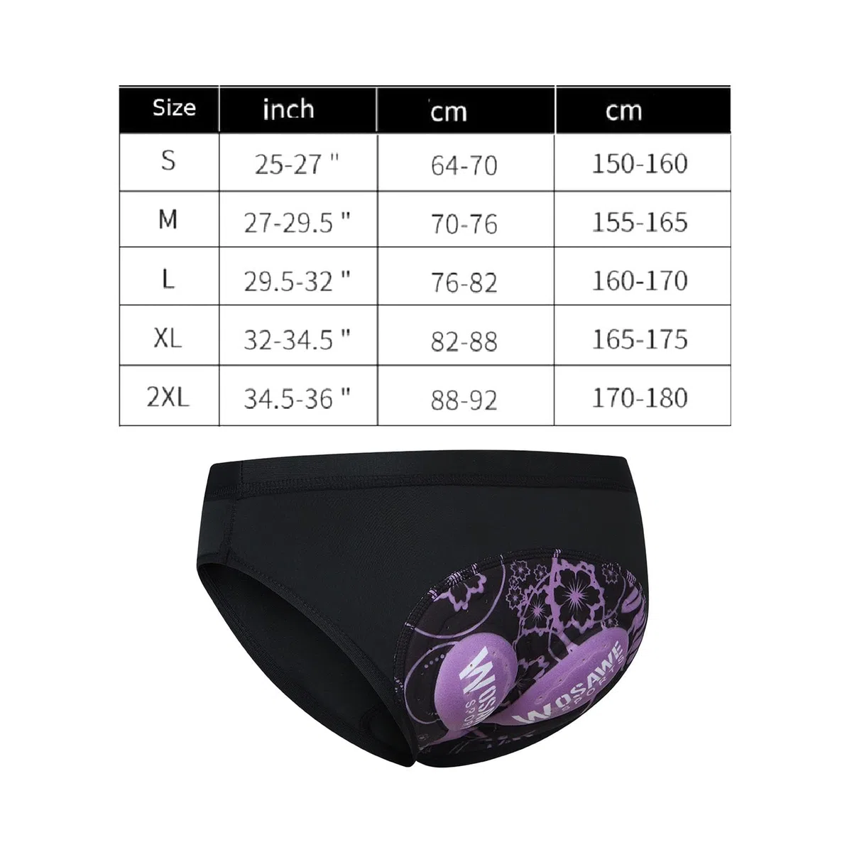 rockible Intimo da Donna Slip da Ciclismo Intimo Sportivo Confortevole Mutande Imbottitura 3D Fodera Pantaloncini da Donna Pantaloni per Le Donne Che Guidano