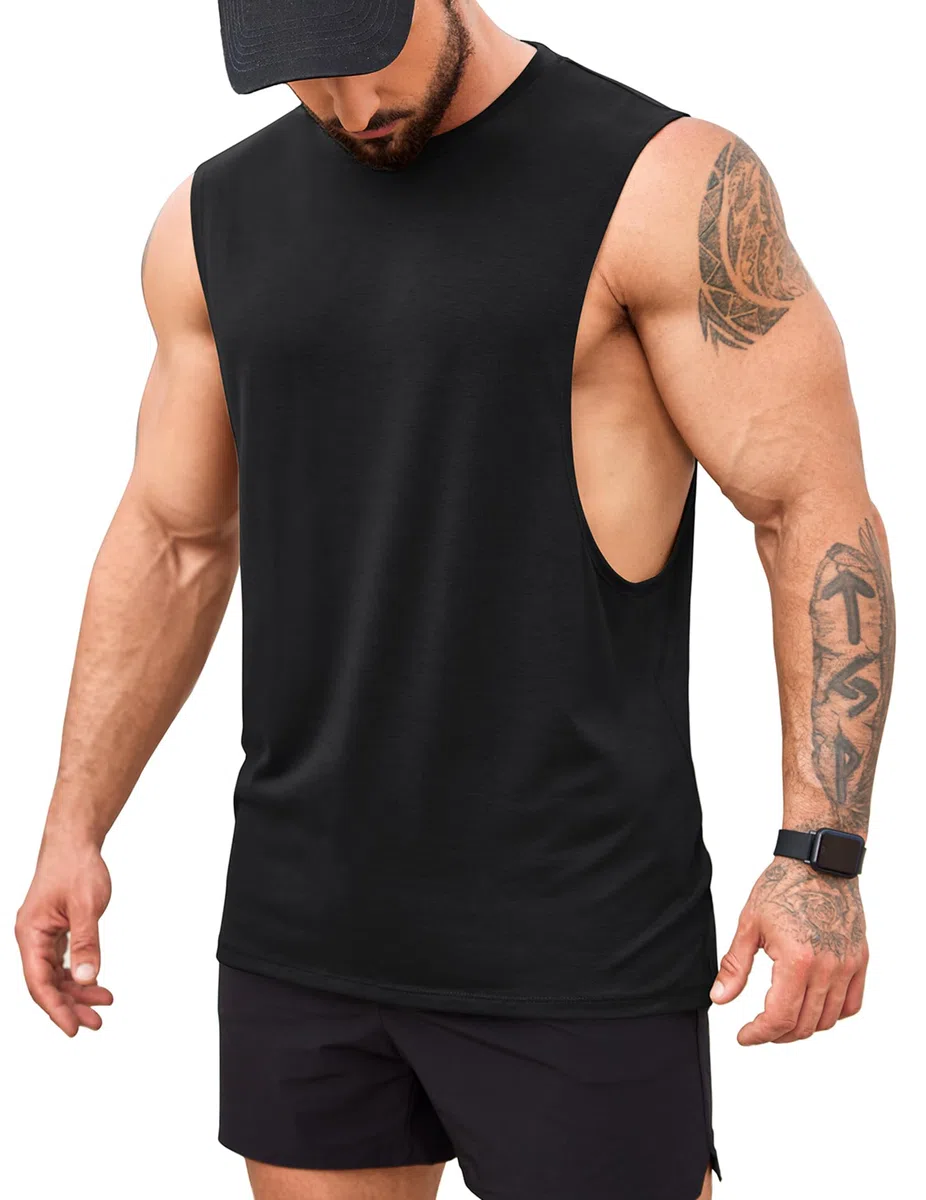 COOFANDY Canottiera da uomo, senza maniche, per bodybuilding