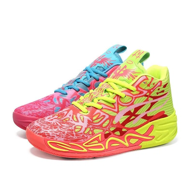 Scarpe da basket alte da uomo con rete traspirante antiscivolo alla moda sport all'aria aperta scarpe per il tempo libero