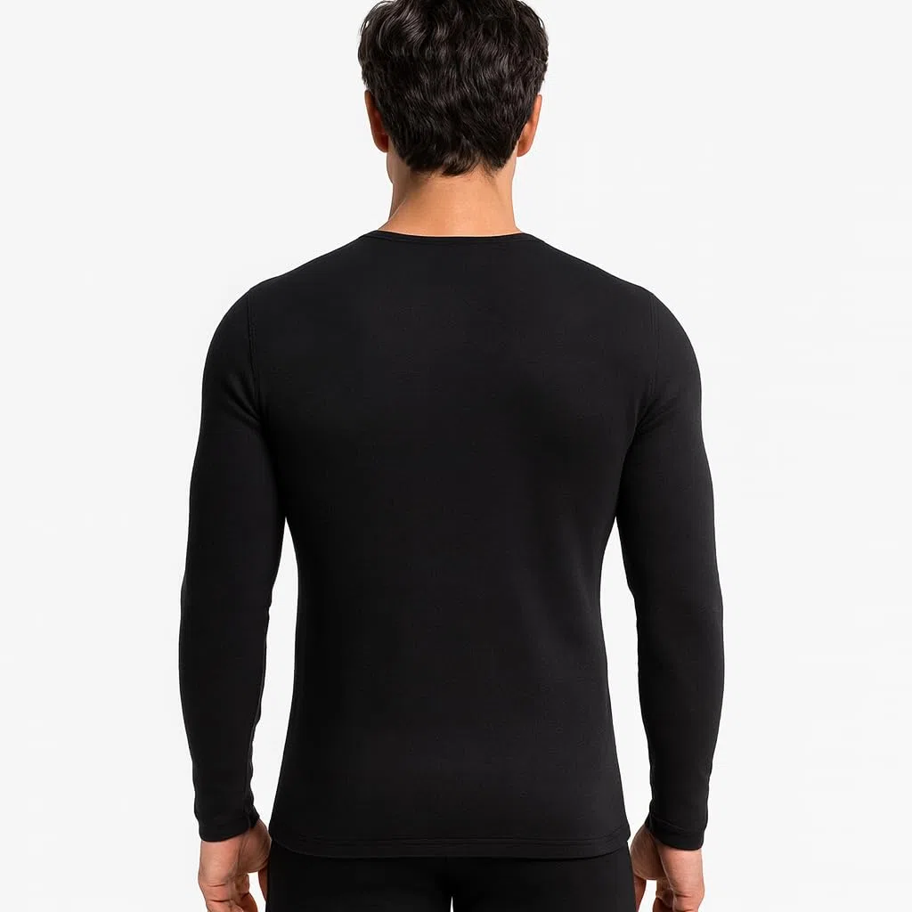 Leedya Set 2-4 Maglia Termica Uomo con Polsino, Made in Italy – Maglia Intima Invernale Morbida e Traspirante con Manica Lunga in Caldo Cotone – Comfort e vestibilità Aderente – Taglie da S a 3XL