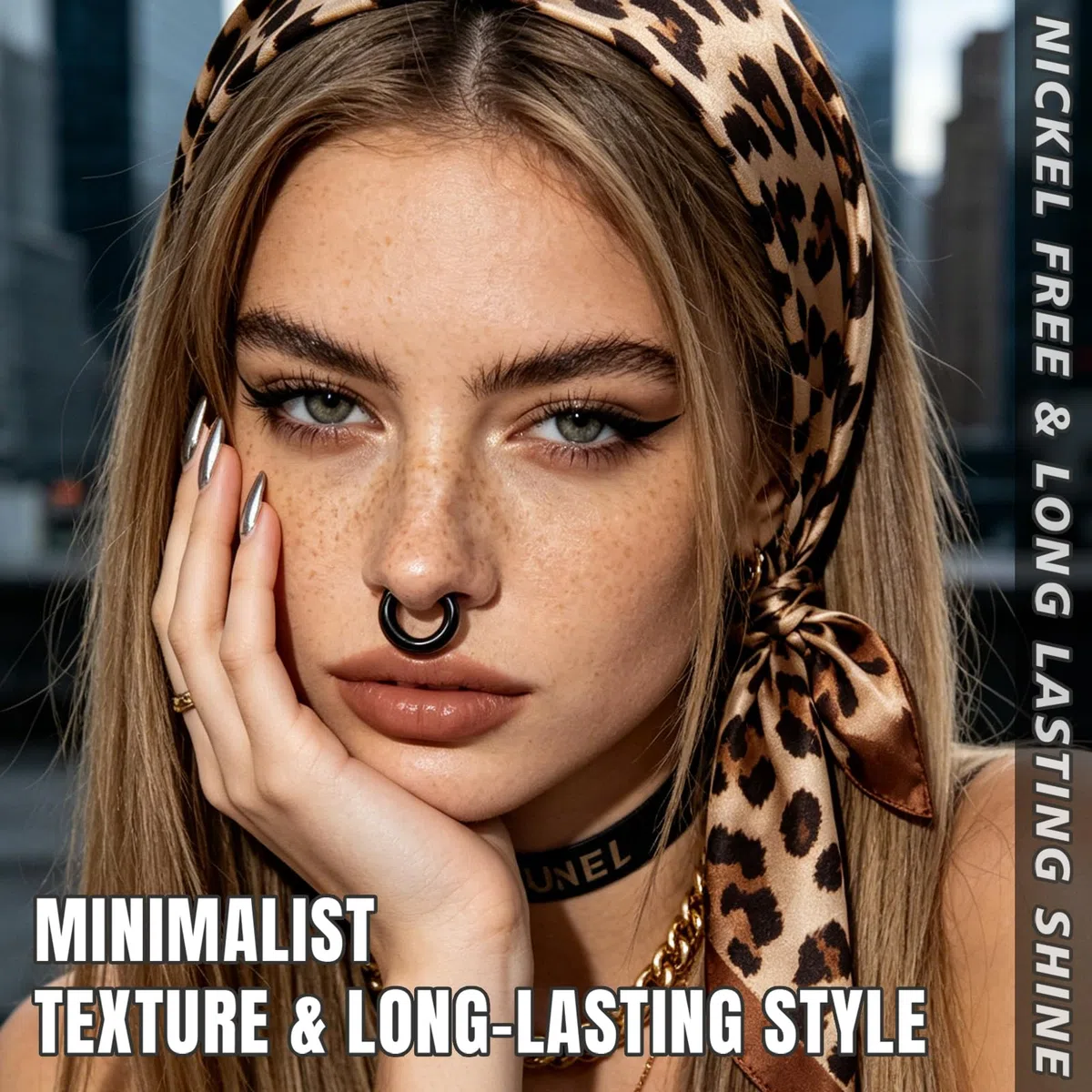Nero Clicker a Segmento Incernierato Pa Rings, 2G 4G 6G 8G 10G 12G Grande Bcr Anelli, Acciaio Chirurgico Piercing Naso Septum Piercing Orecchio