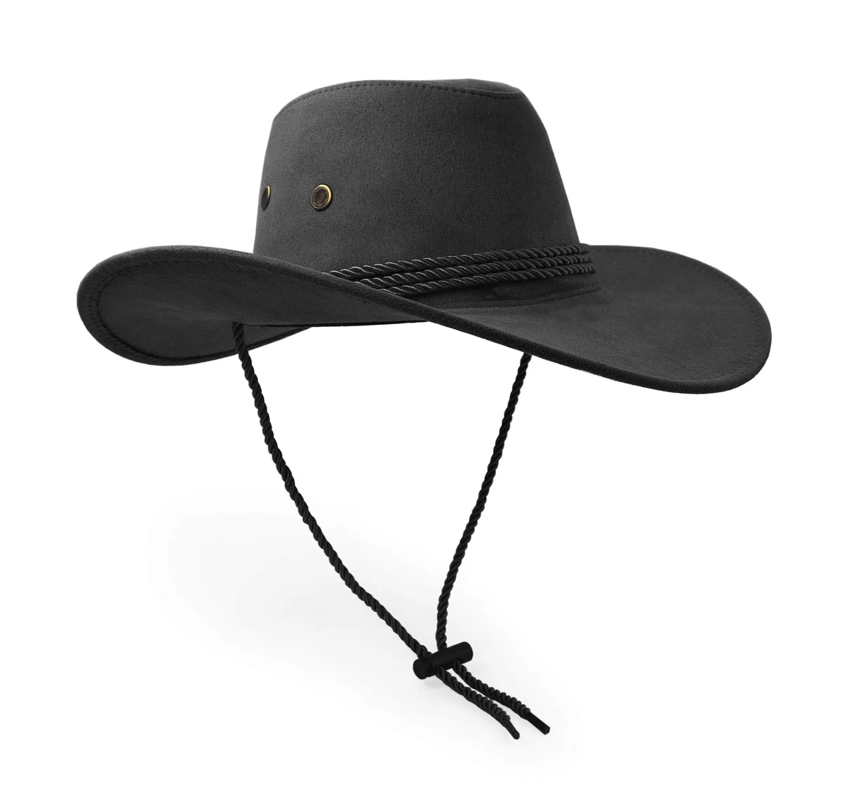 Cappello da cowboy, cappello da sole in finta pelle scamosciata, cappello da viaggio, cappello occidentale, protezione solare all'aperto